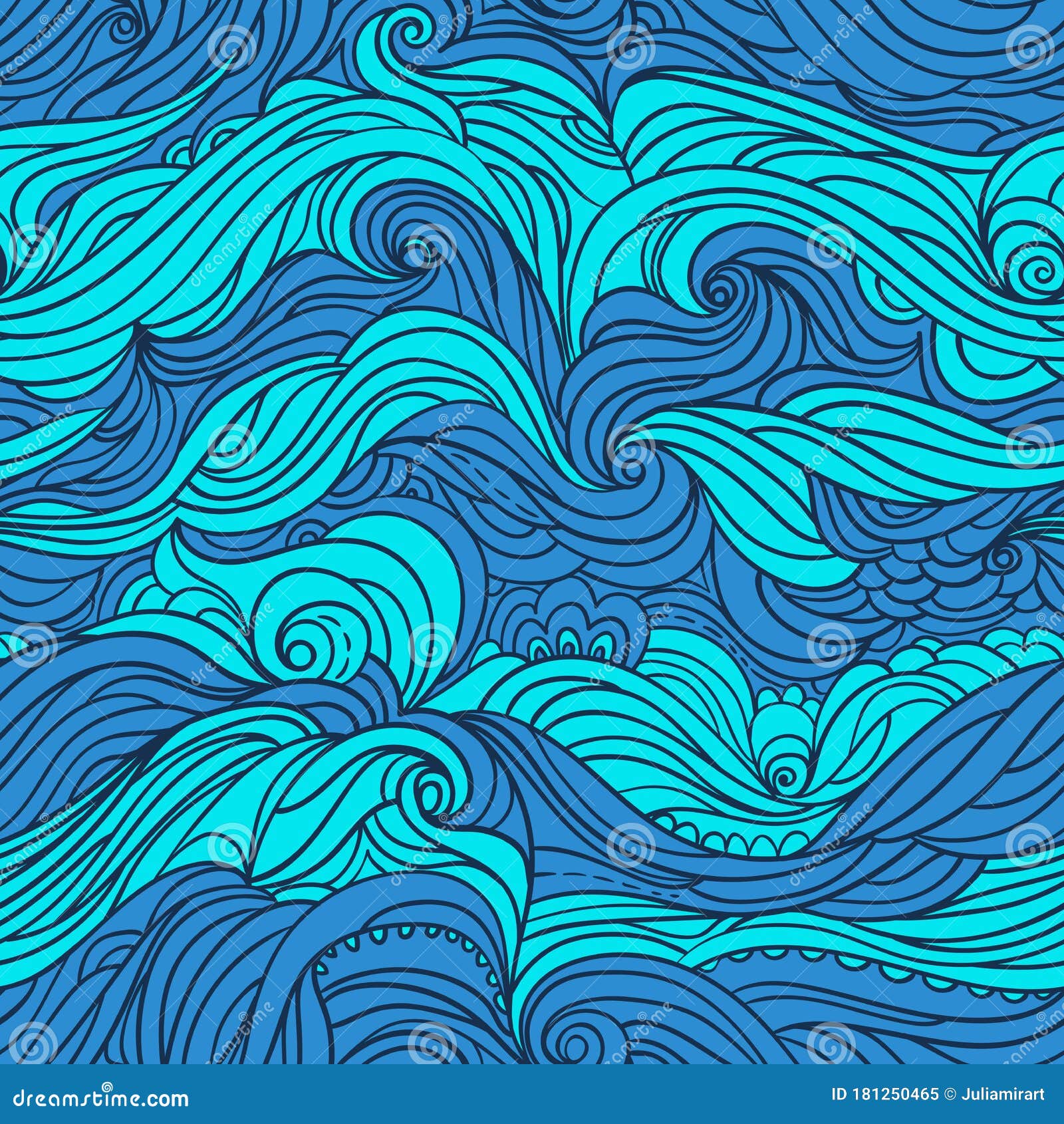 Ocean Waves Patterns03 stock vector. Illustration of pattern 181250465
