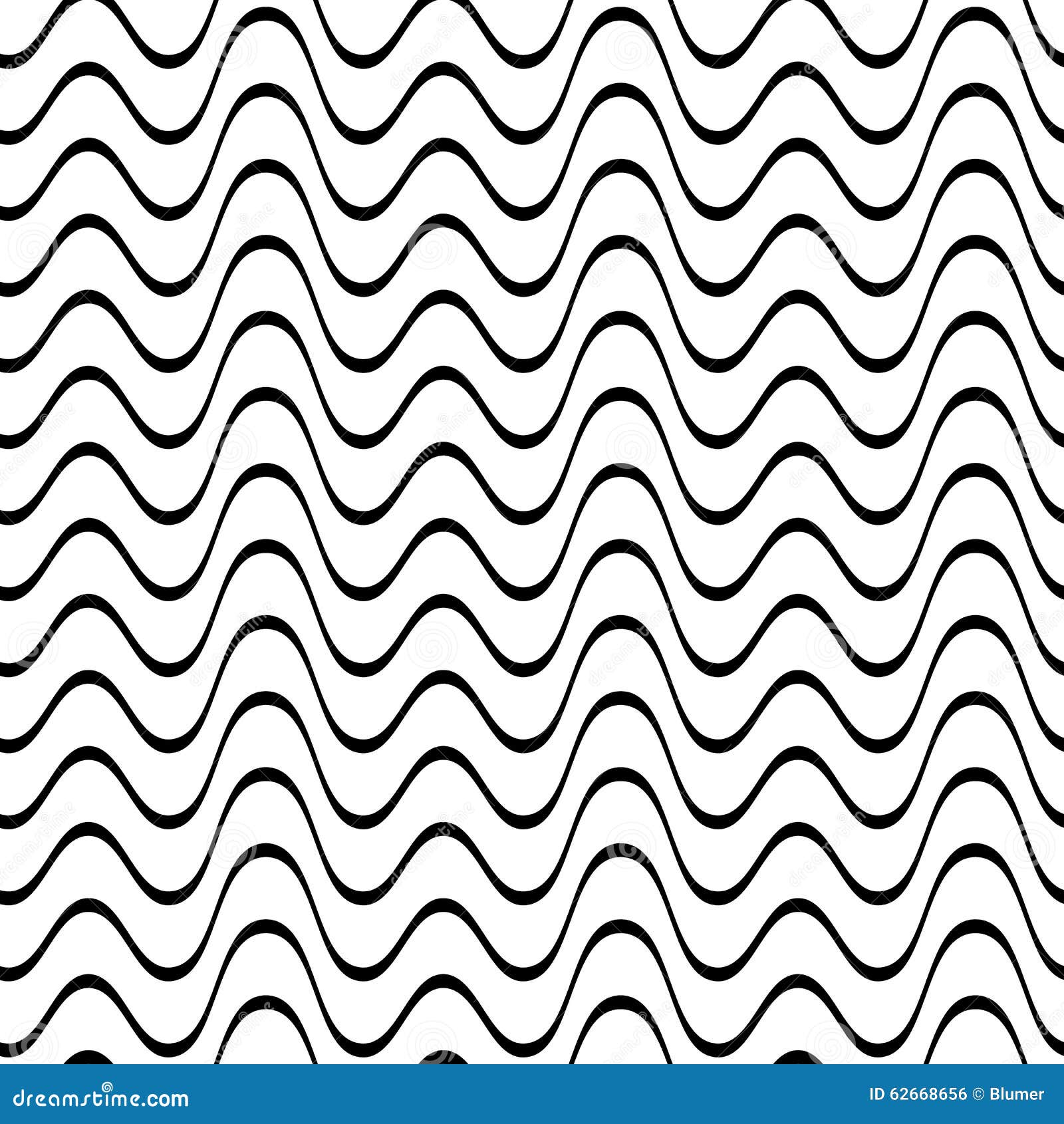 Seamless wavy line pattern stock vector. Illustration of isolated