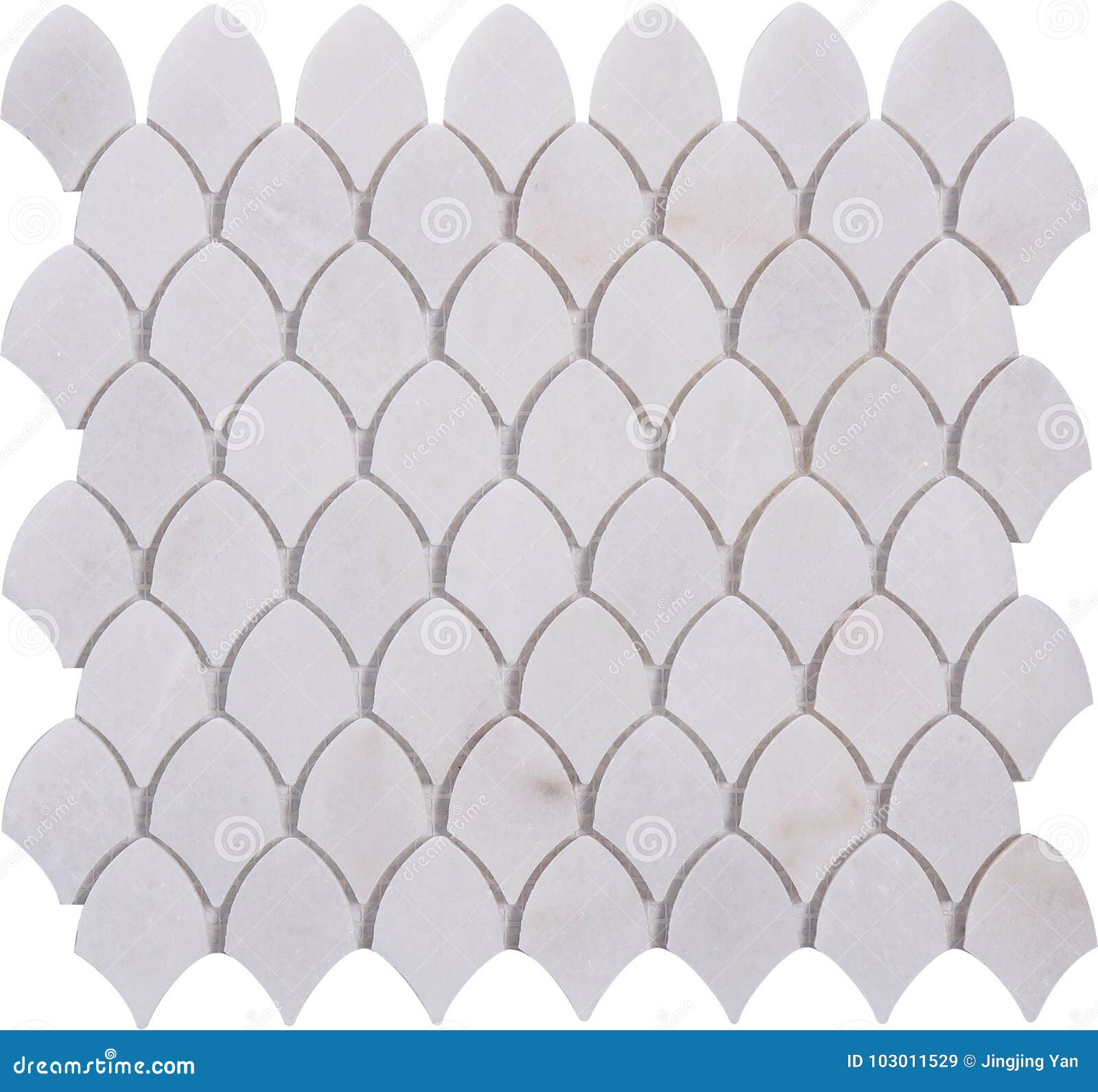 seamless white shell d marble mosaic pattern