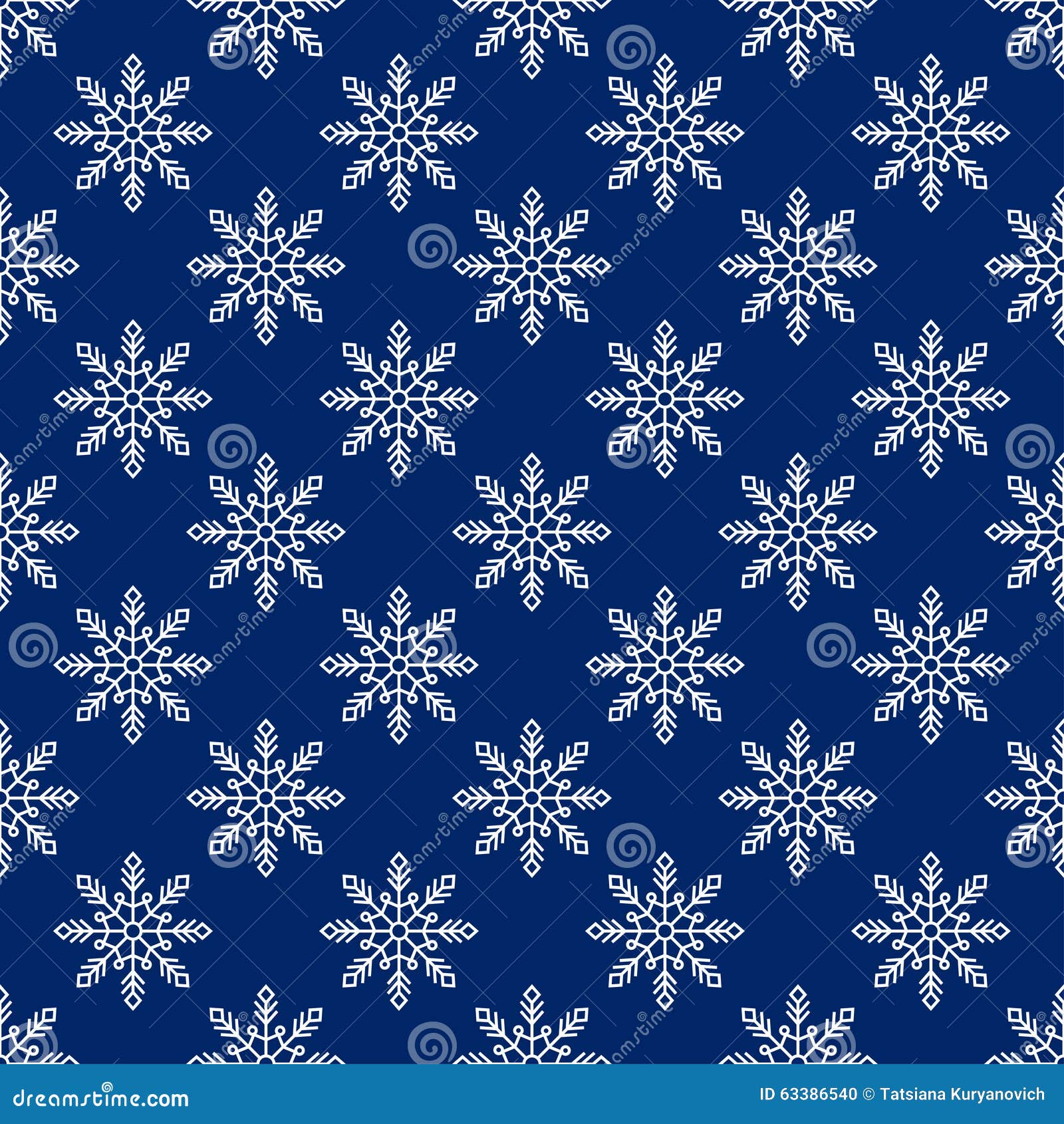 Seamless Winter Background with Snowflakes, Illustration Stock Vector ...