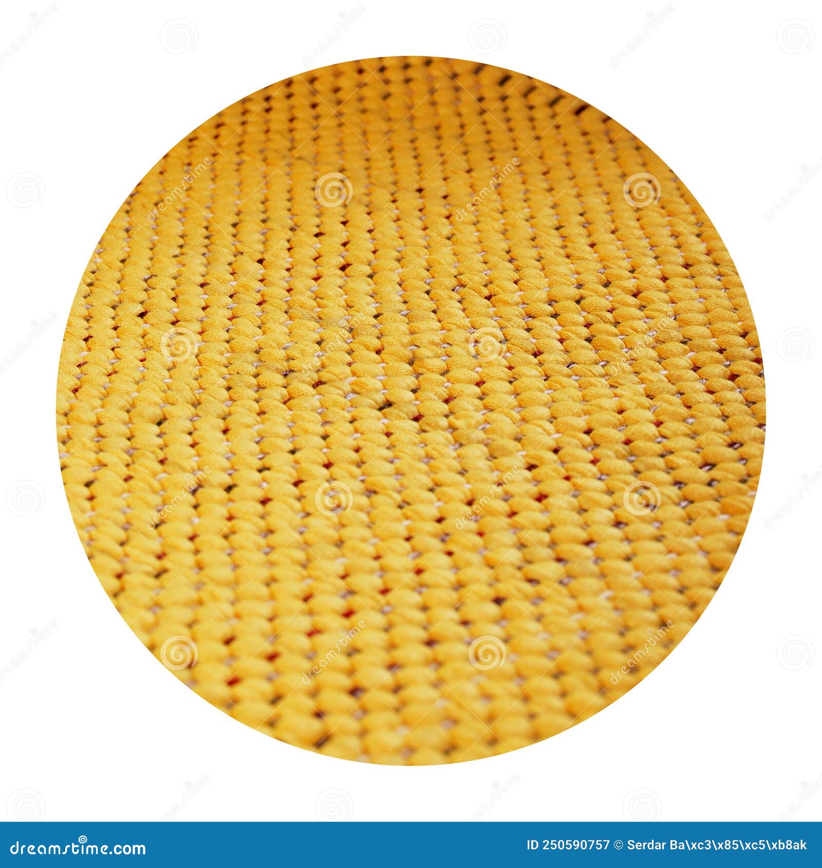 Seamless Yellow Carpet Rug Texture Background from Above Stock Image