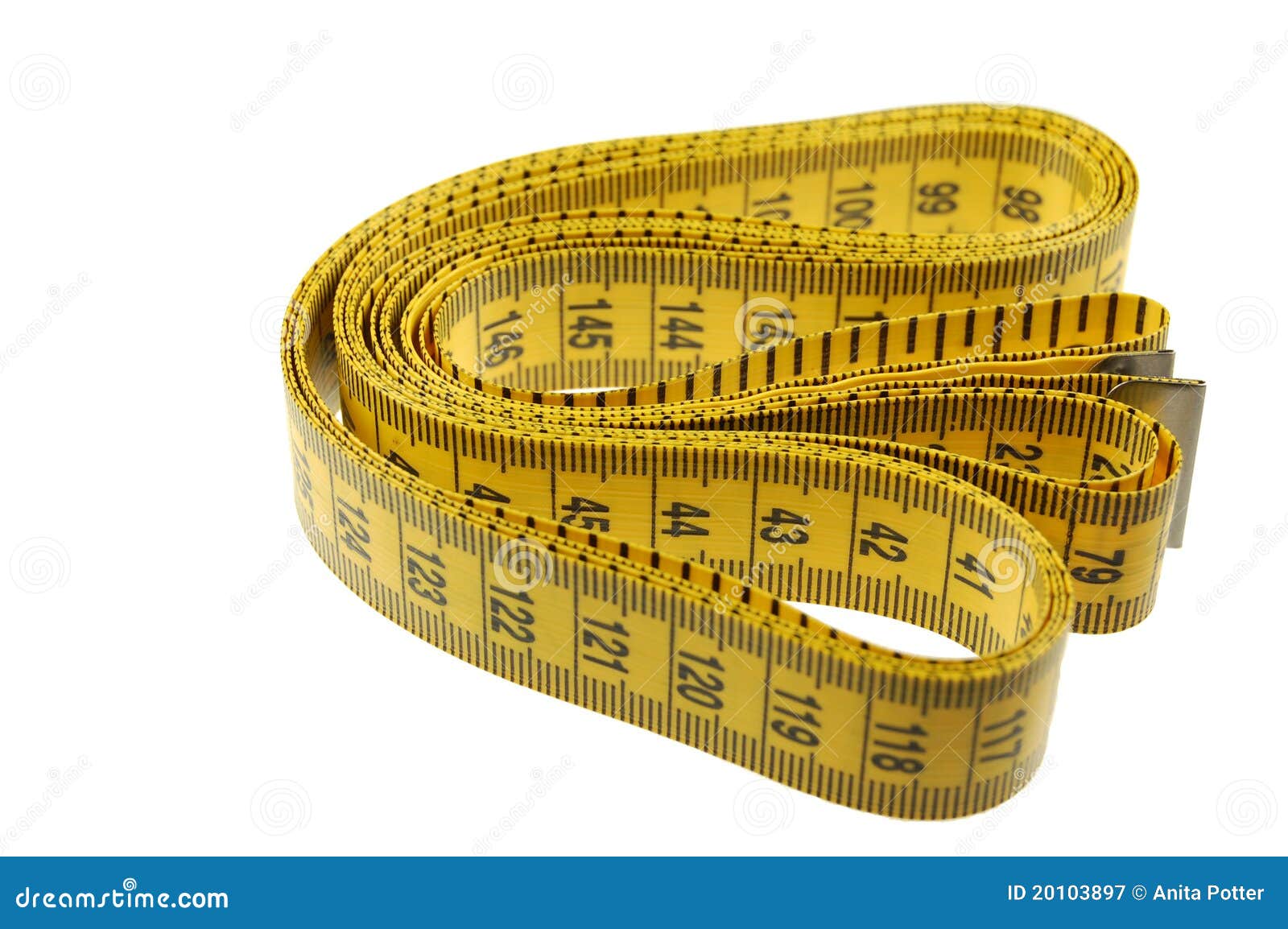 A Seamstress or Tailors Measuring Tape Stock Image - Image of rolled,  measurement: 20103897
