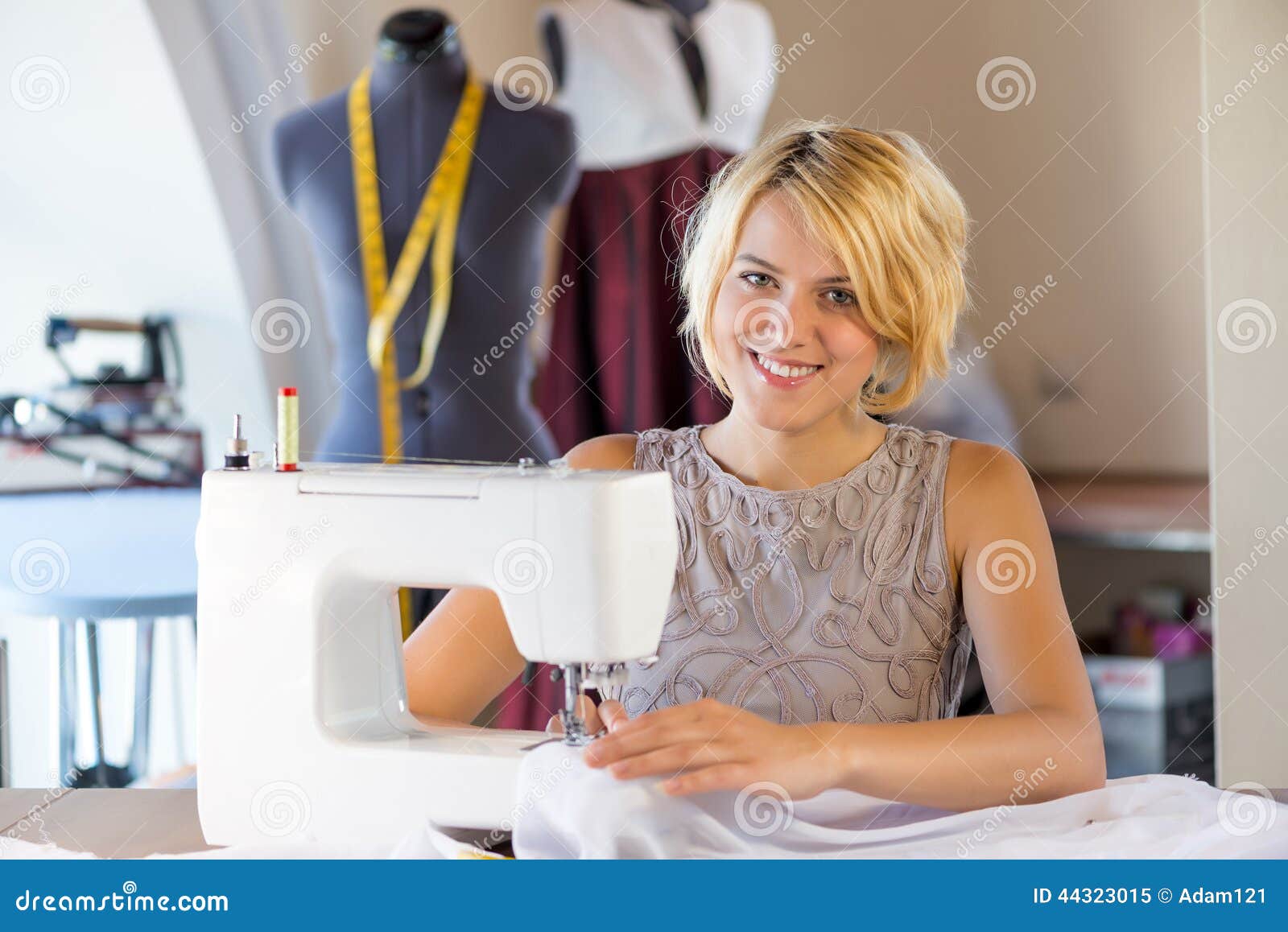 Seamstress at work stock image. Image of freelancer, casual 44323015