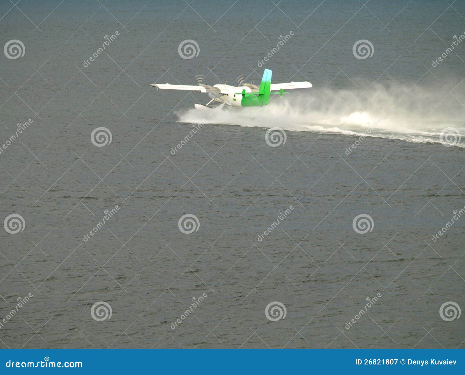 Seaplane makes a landing. stock image. Image of aviation 26821807