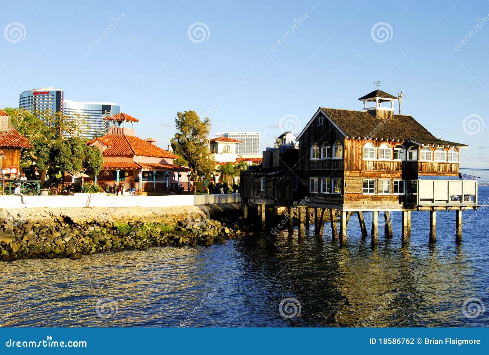 Seaport Village Mural - San Diego Vintage Travel Decal Street Art