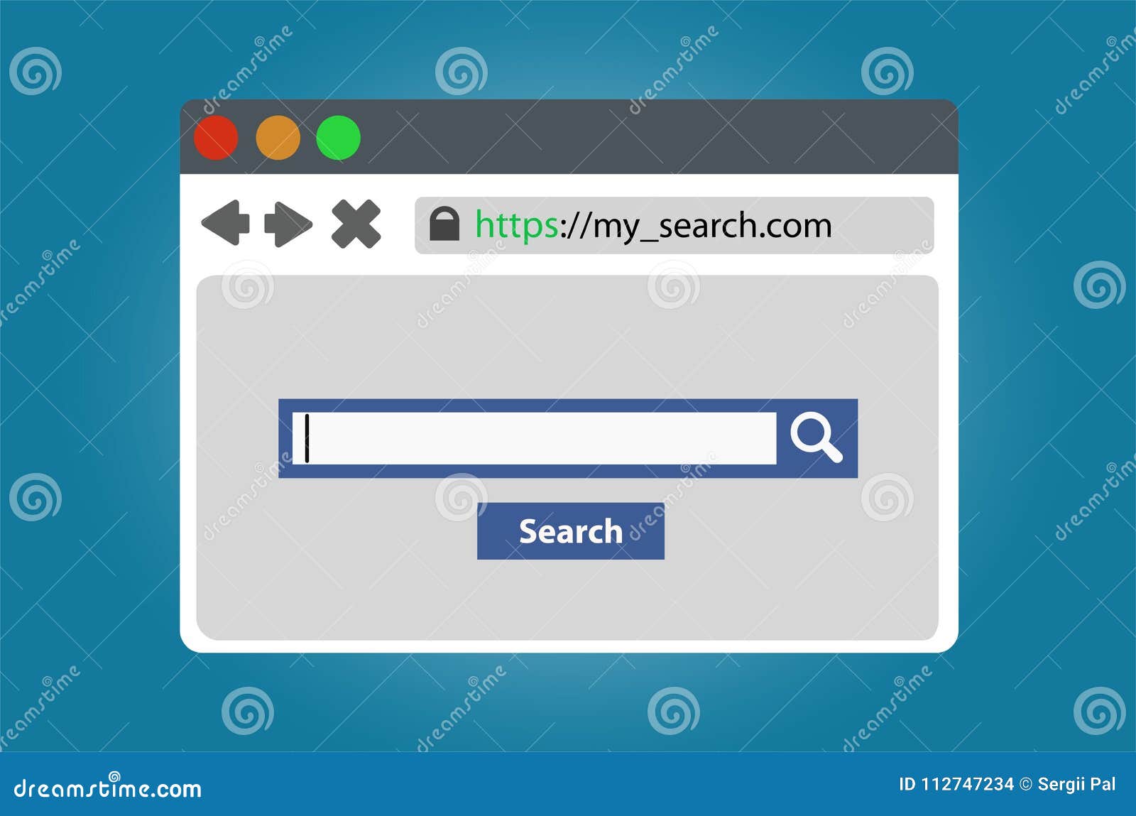 search engine open in browser window