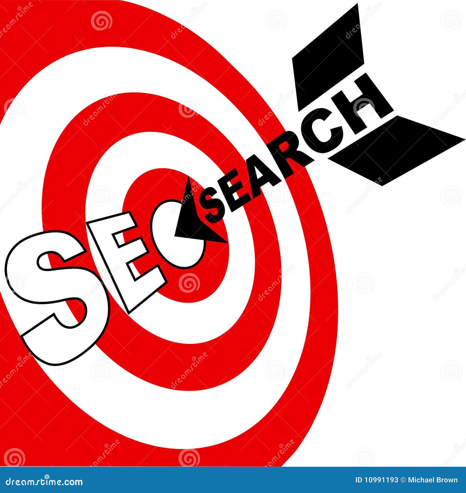 search engine optimization arrow hits seo target