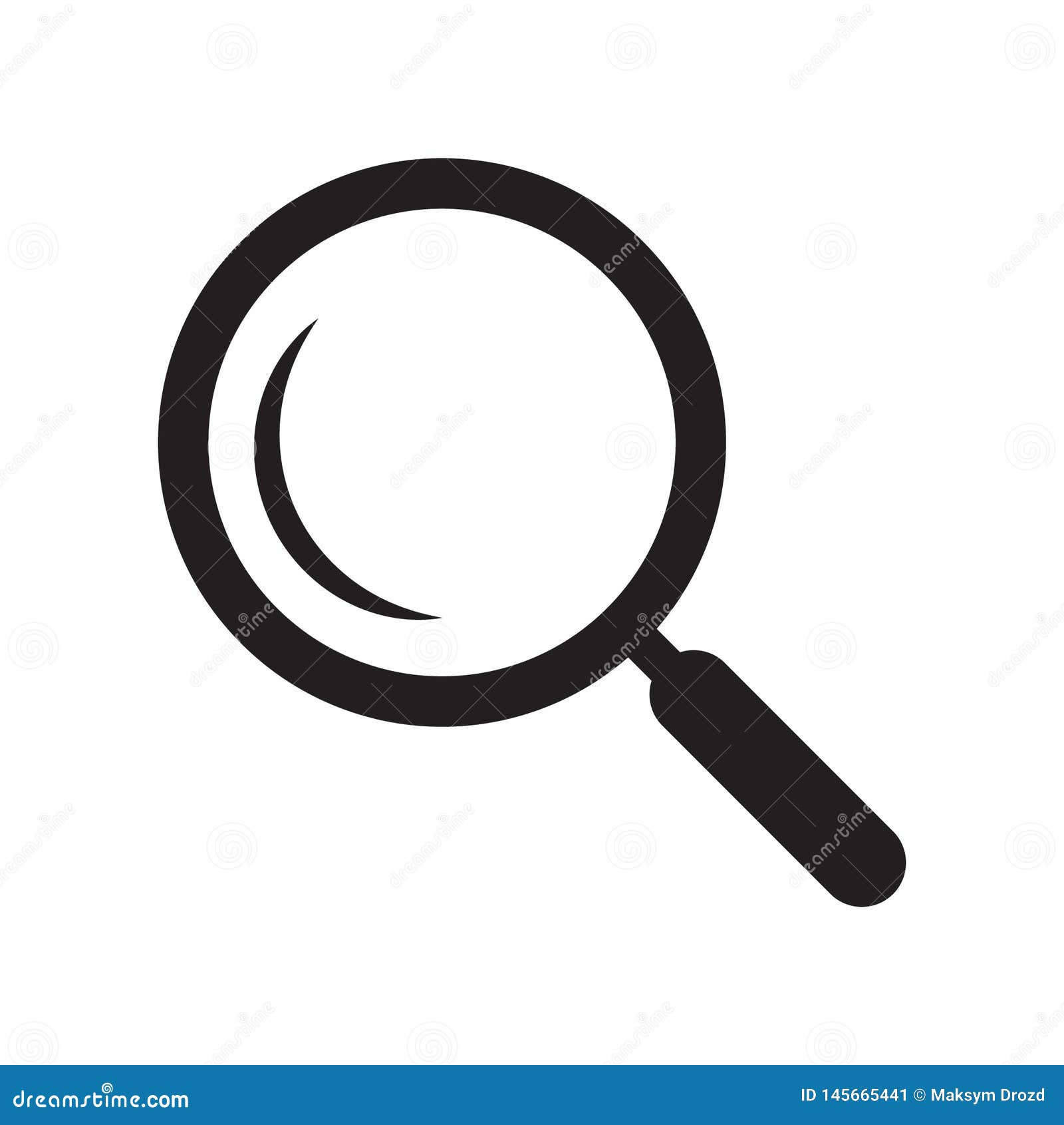 Search Icon. Magnifying Glass Icon, Vector Magnifier or Loupe Sign ...