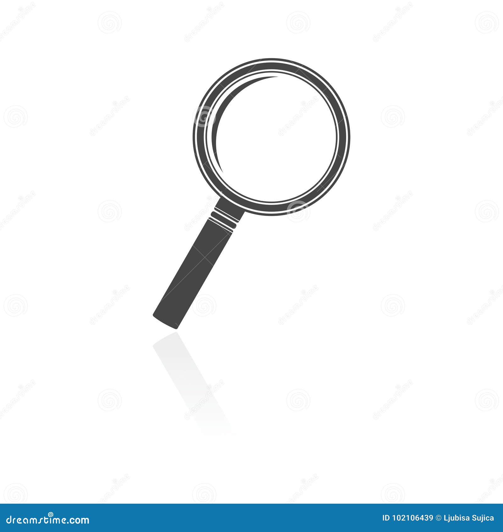 Search Lupa Icon stock vector. Illustration of digital - 102106439