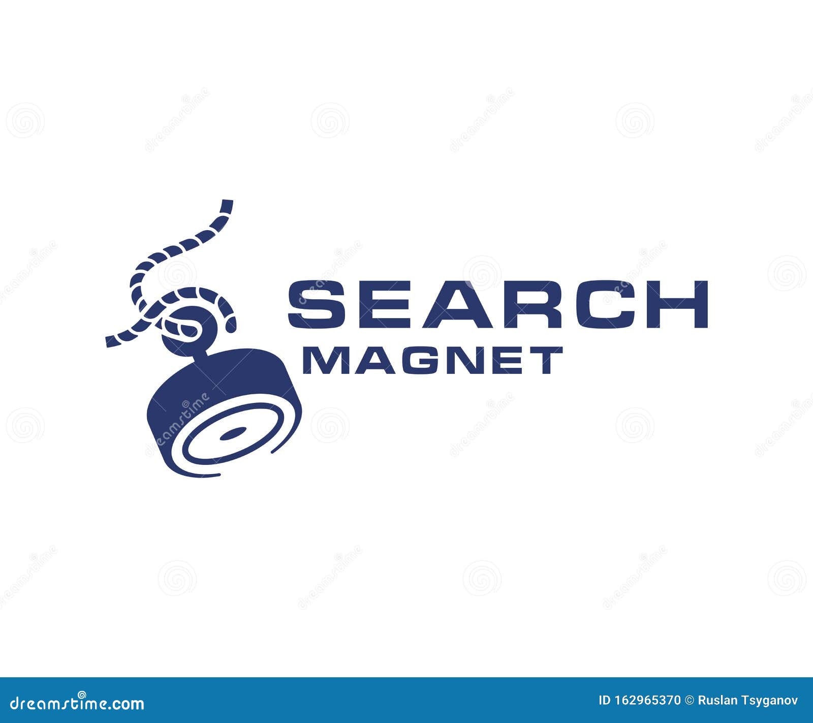 Search Magnet with Rope Logo Design. Fishing Magnet Vector Design Stock  Vector - Illustration of deep, fishing: 162965370