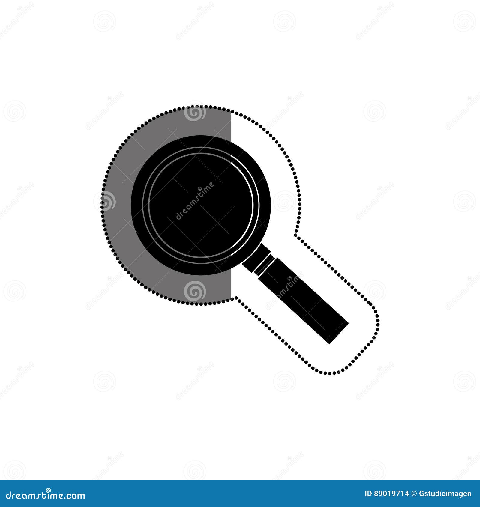 Search Magnifying Glass Icon Stock Illustration - Illustration of ...