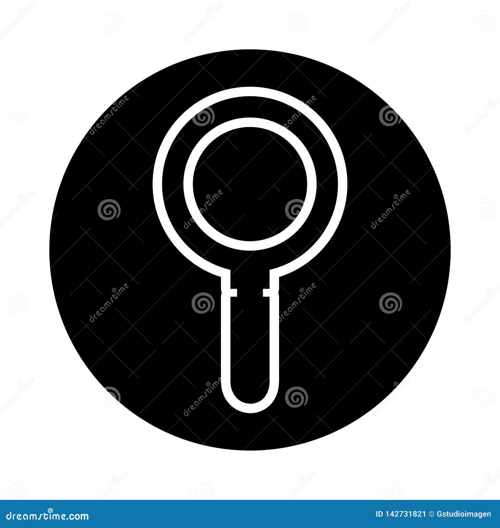 Search Magnifying Glass Icon Stock Vector - Illustration of object ...