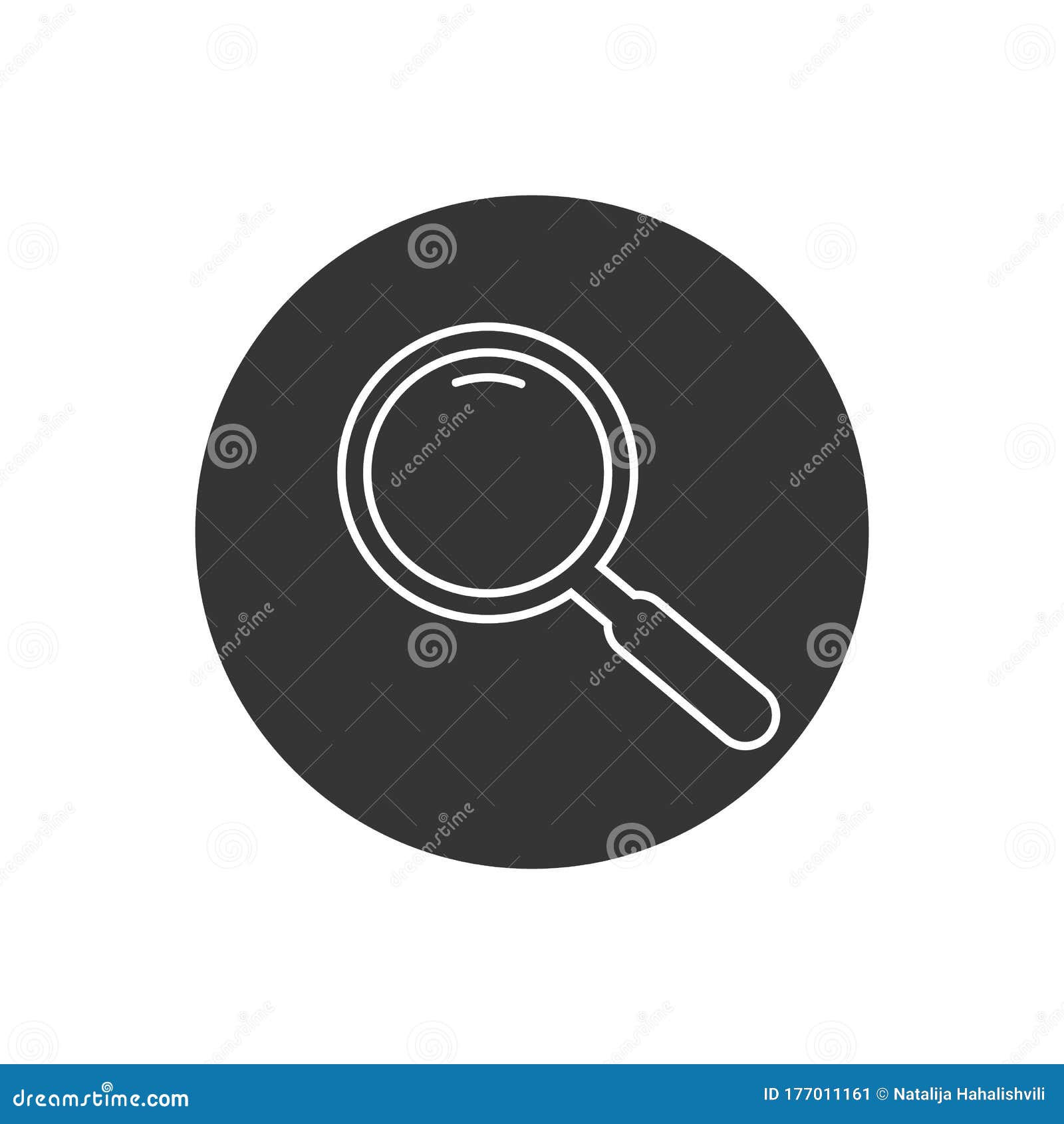 Search Magnifying Glass Line Icon Symbol. Vector Stock Vector ...