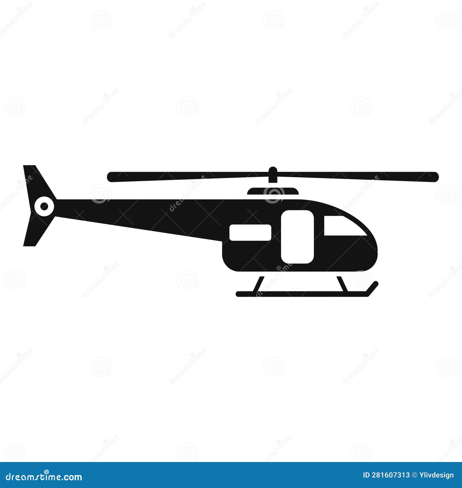 Search Rescue Helicopter Icon Simple Vector. Air Transport Stock Vector ...