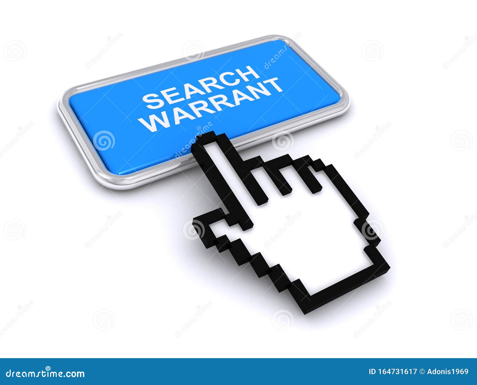 search warrant button on white