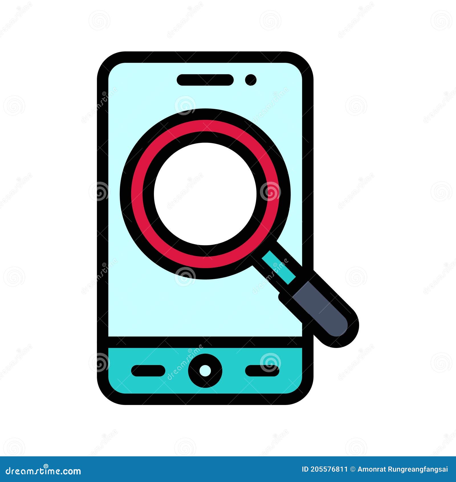 searching app icon, mobile application  