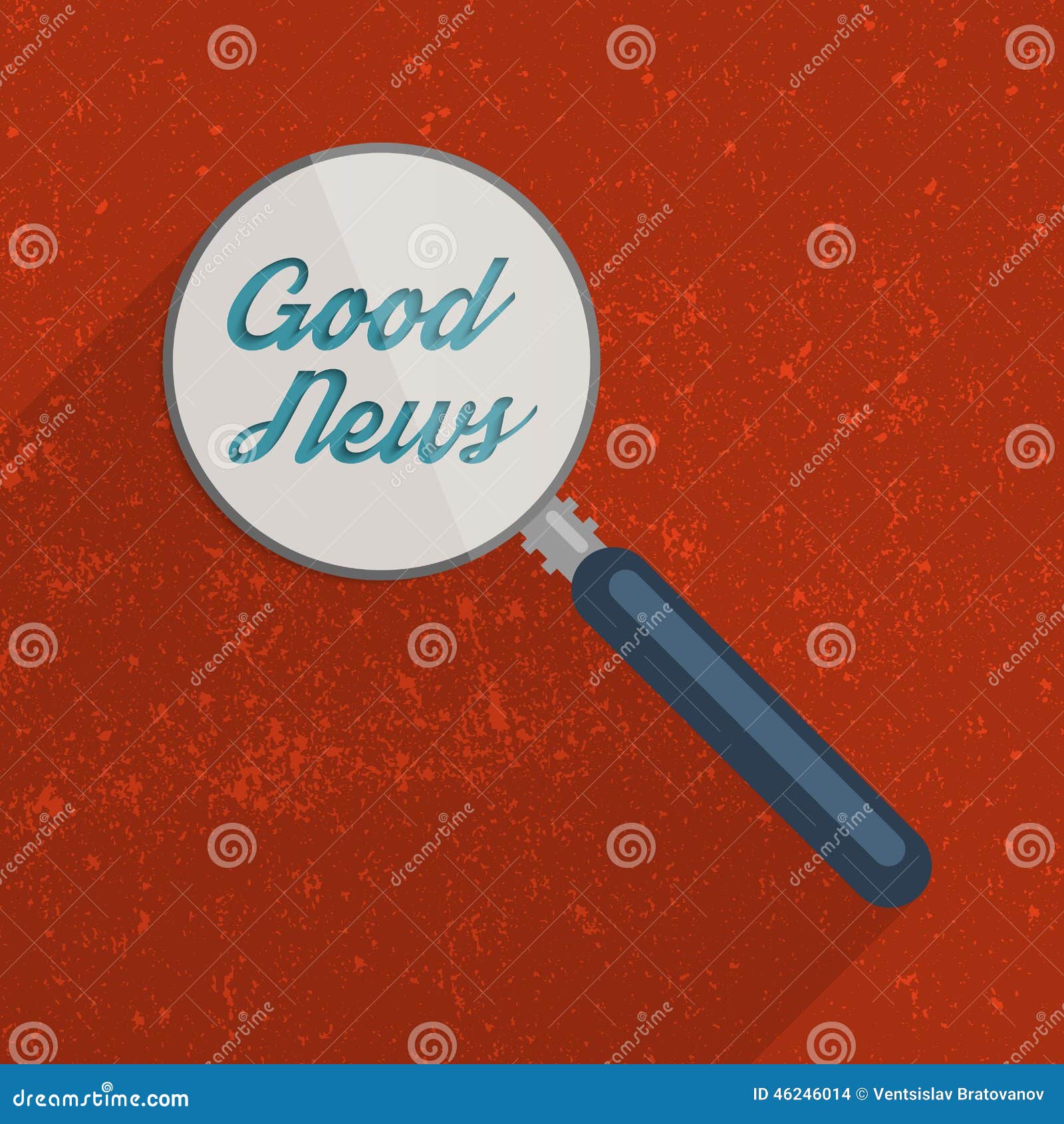 Searching for the Good News concept. Flat design illustration.