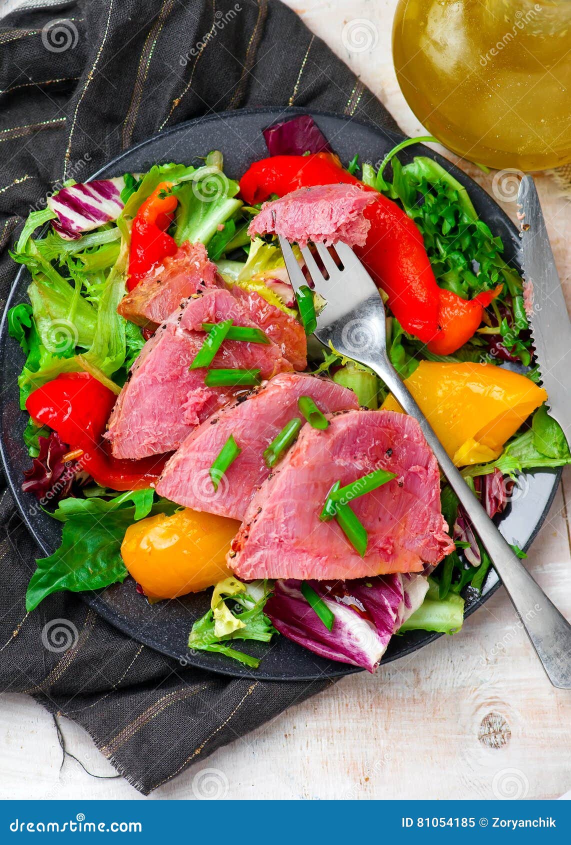 Seared Tuna Steaks with Greens Stock Image Image of gourmet, food 81054185