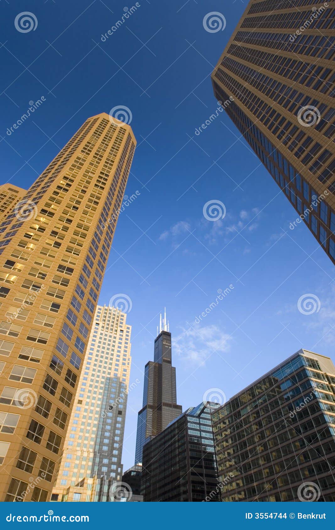 Sears surrounded by condos stock photo. Image of scenics 3554744