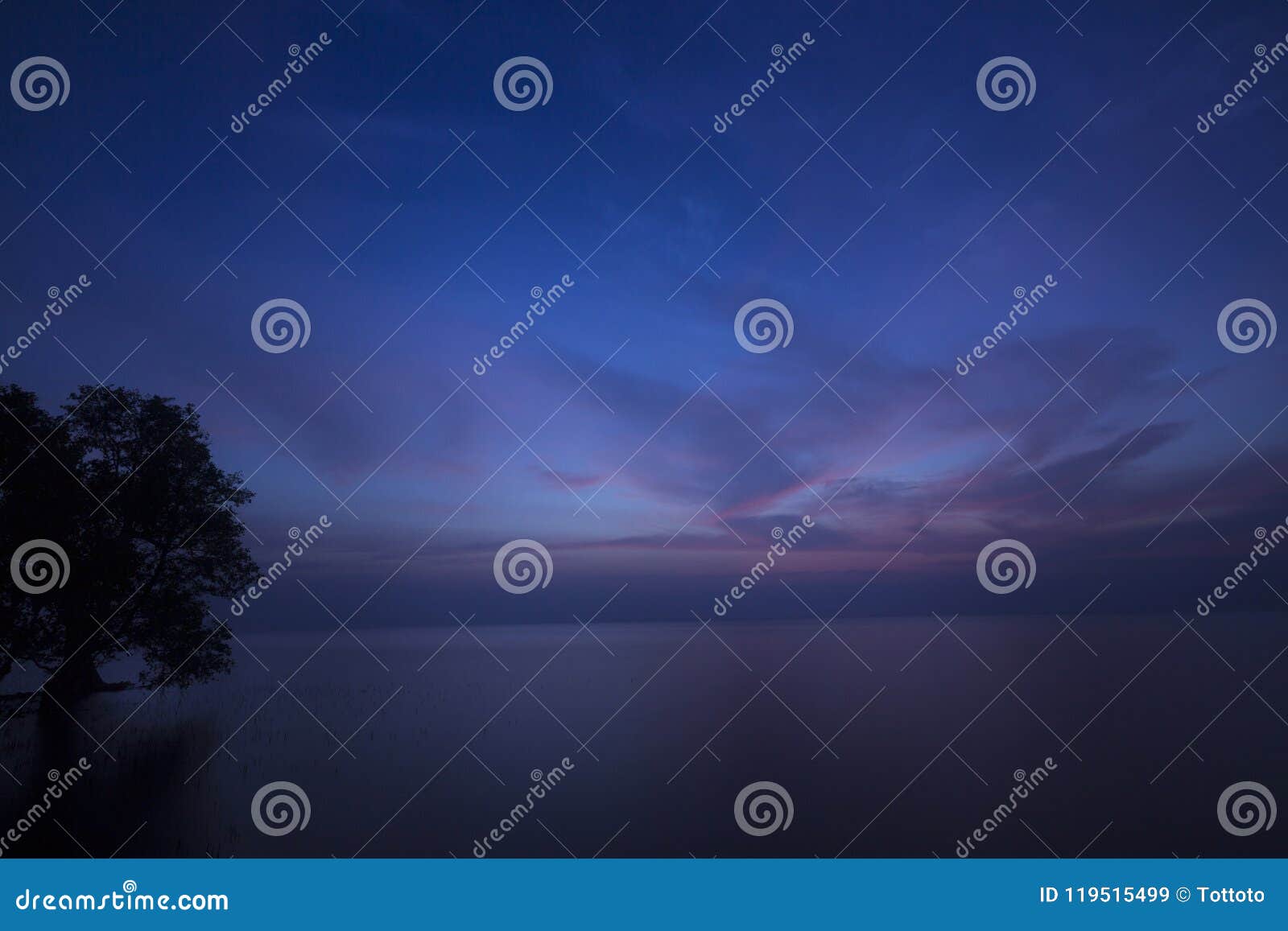 exploded view of twilight blue nightfall - cambodia, asia