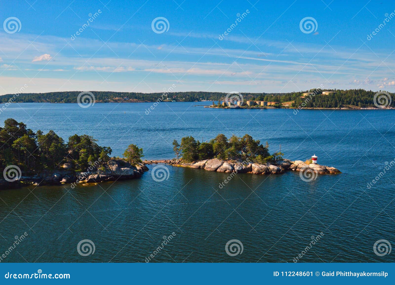 islets of stockholm archipelago in baltic sea, sweden