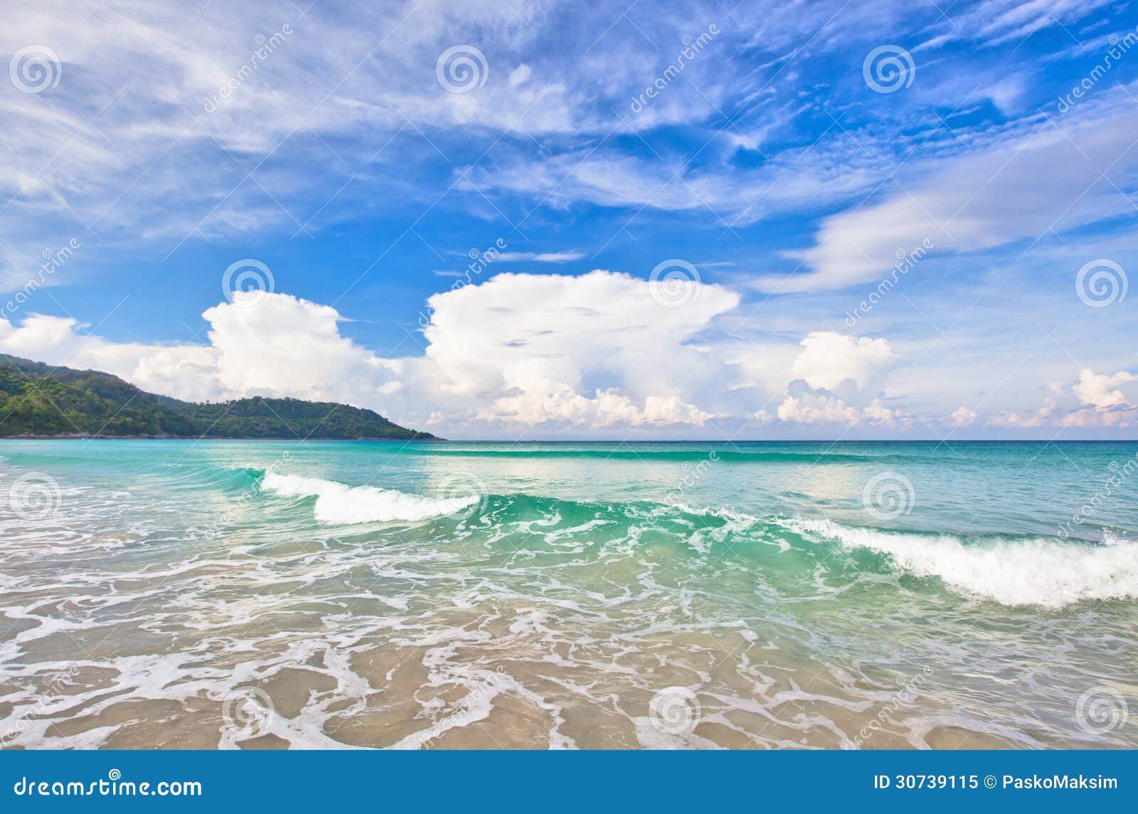 Seascape stock image. Image of shore, tropic, cloud, clear - 30739115