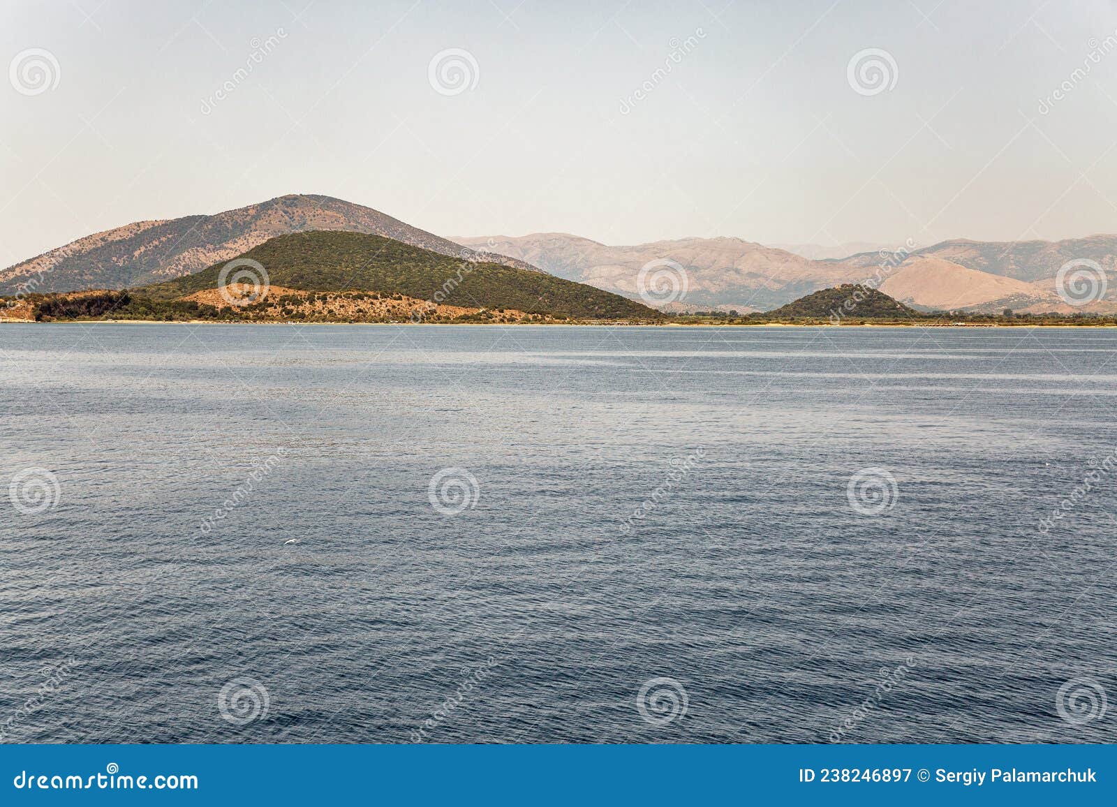 seascape with makrigiali and drepano beaches close to igoumenitsa, greece