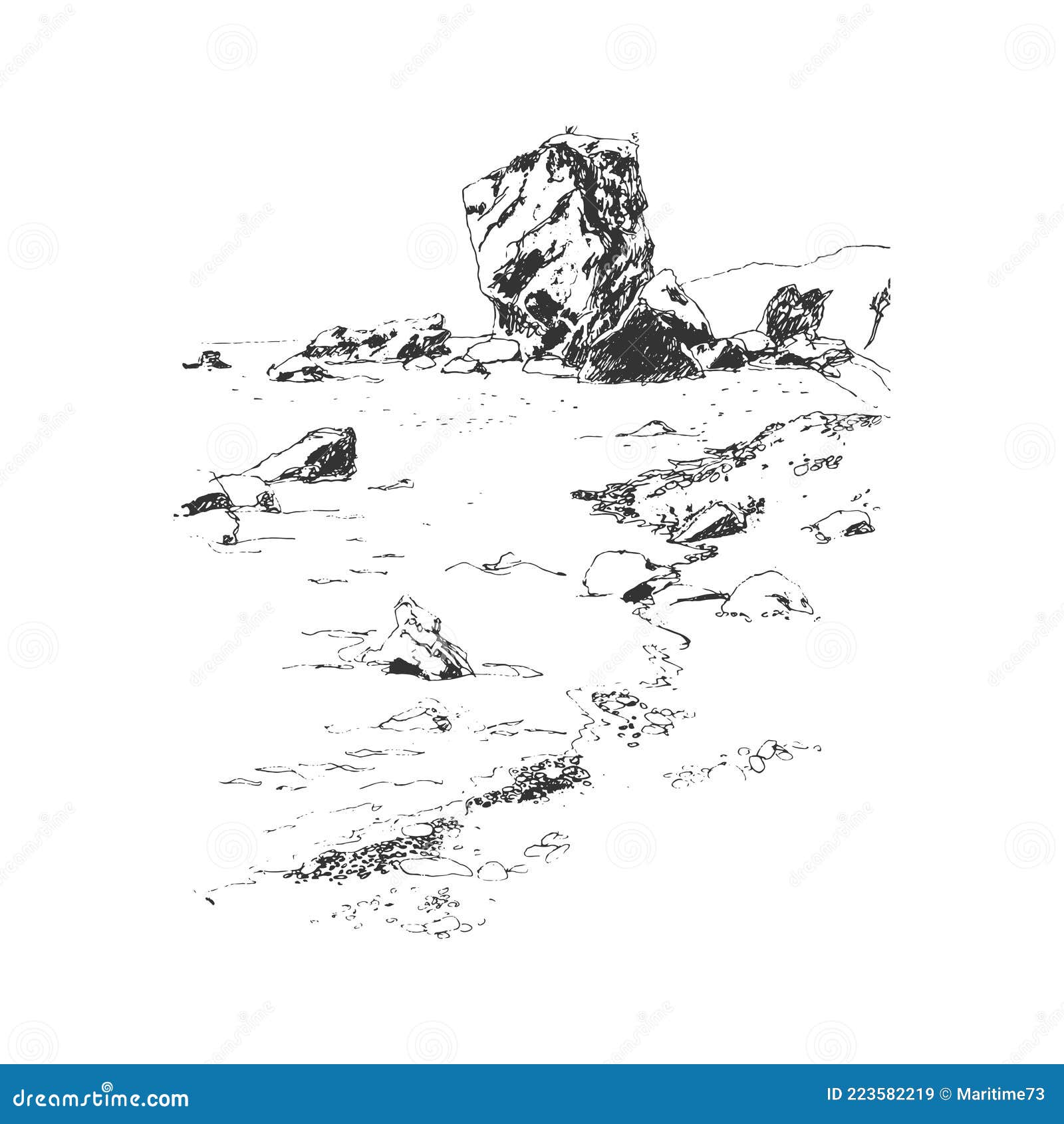 Cliff Drawing - How To Draw A Cliff Step By Step