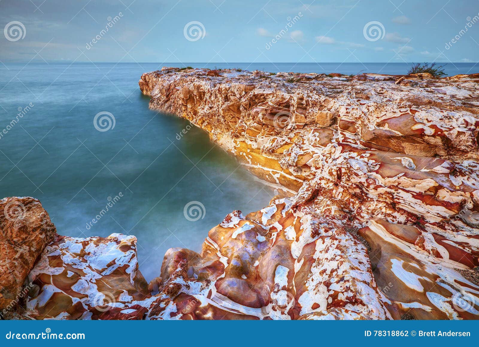 seascape - rocks with ocean view at nightcliff, northern territory, australia