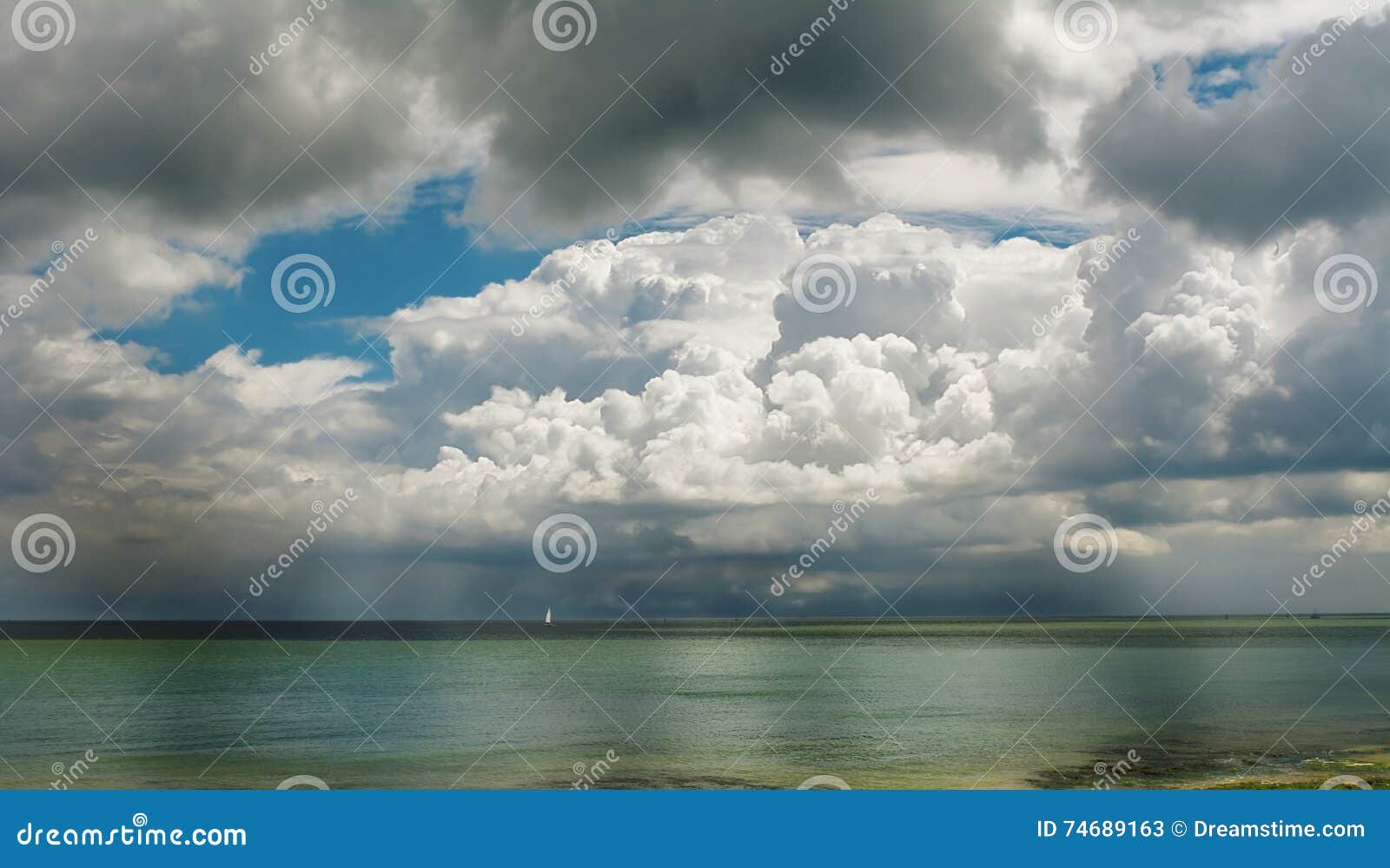 Seascape stock image. Image of seascape, cloud, blue - 74689163