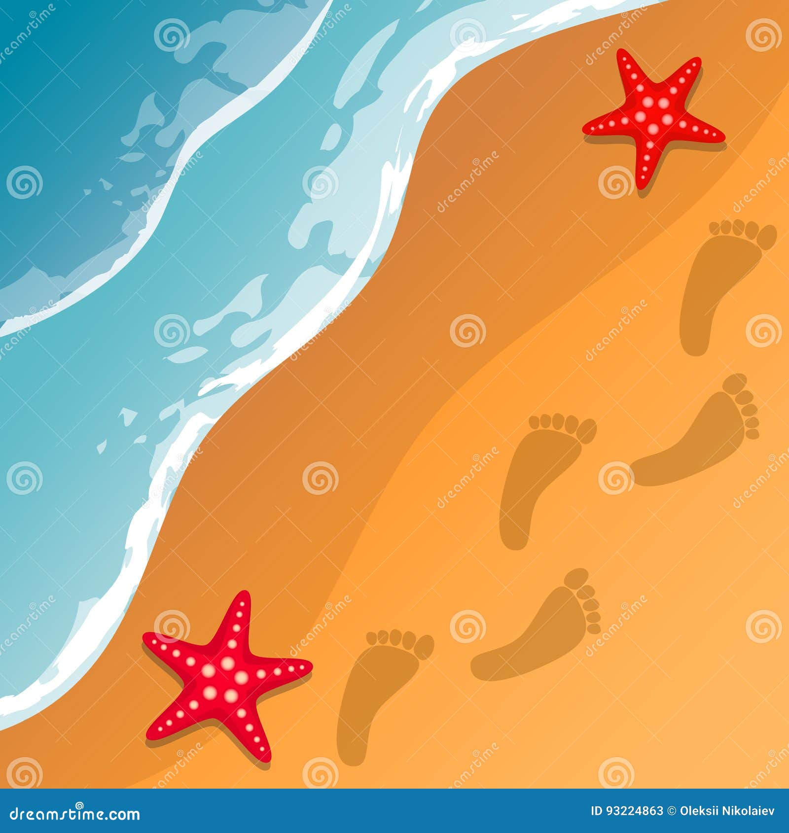Seashell Do Scallop Na Cor-de-rosa Costa De Mar As Ondas E a Areia Estrelas  De Mar Traços De Pés Na Areia Vetor Ilustração do Vetor - Ilustração de  postcard, colorido: 93224863
