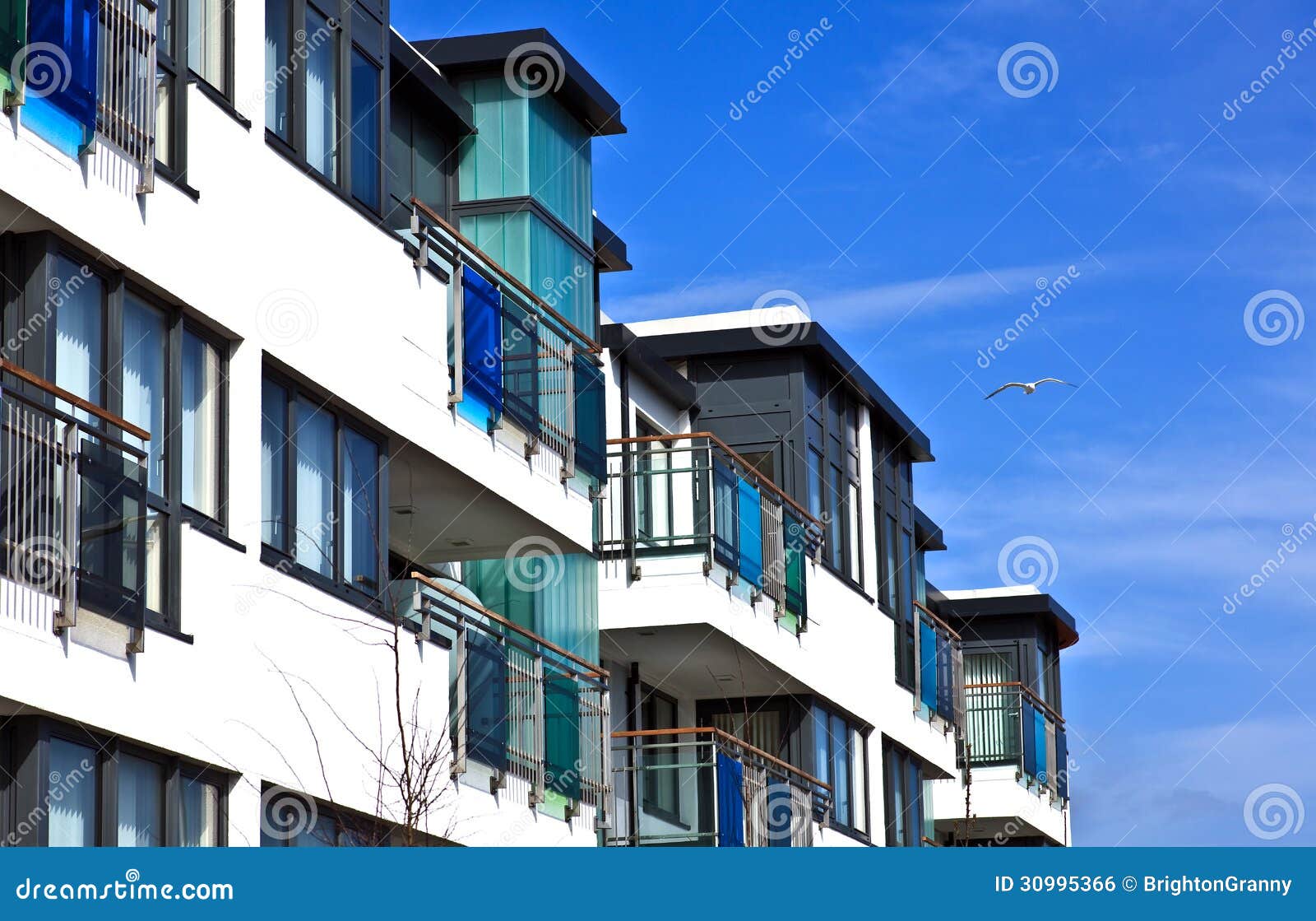Seaside Apartments in Hove. Stock Photo Image of constructed