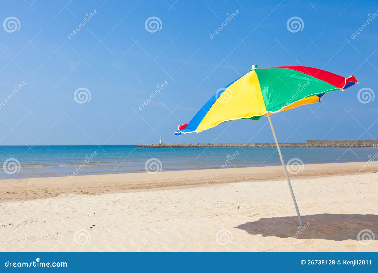 Seaside beach umbrella stock photo. Image of beach, relaxation - 26738128