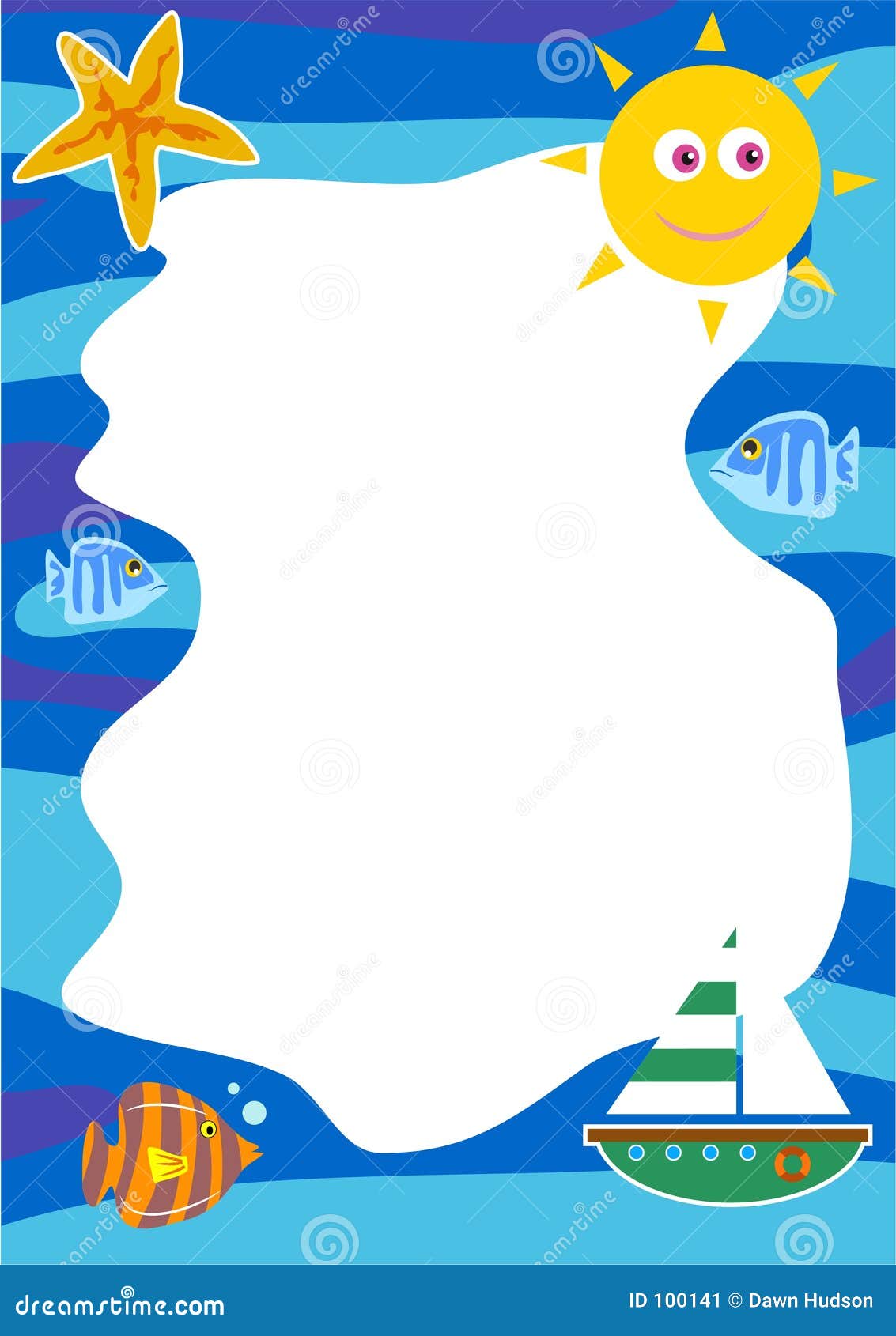 free beach clipart border