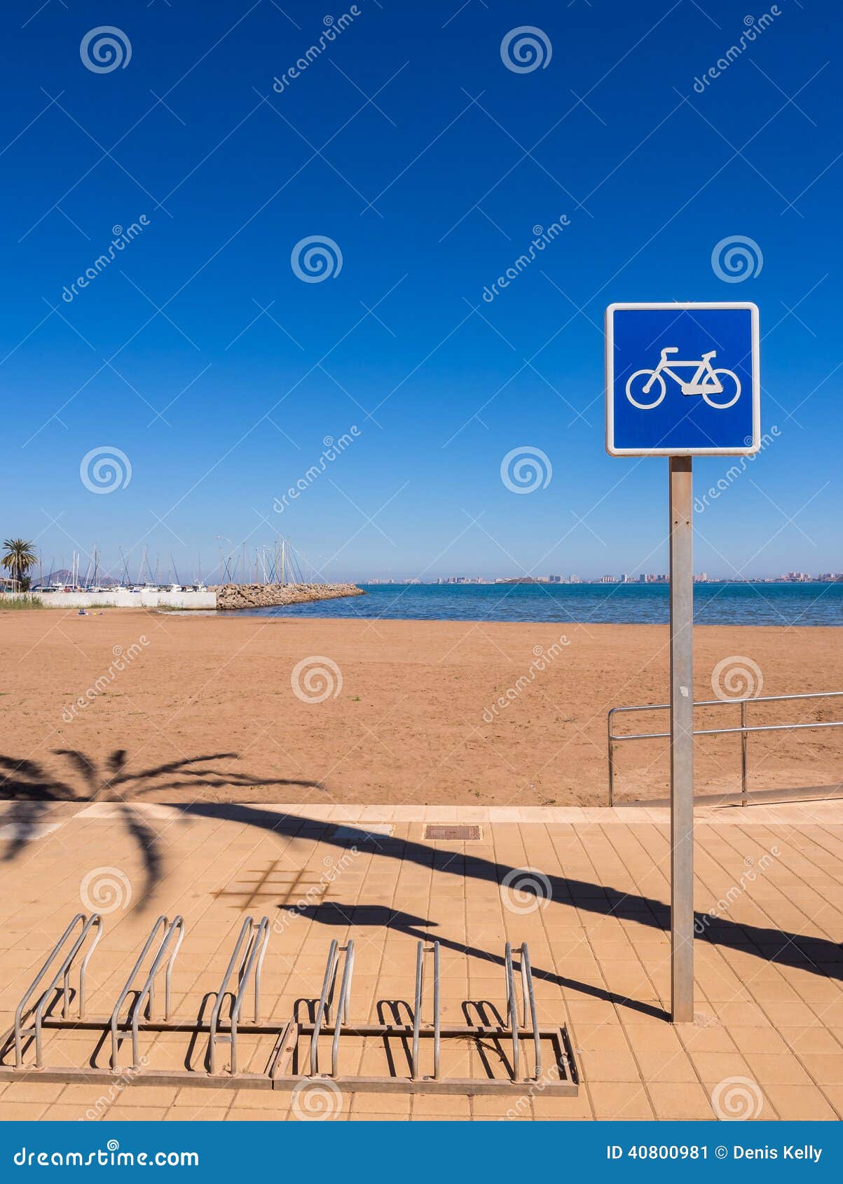 seaside holiday resort cycle route, spain