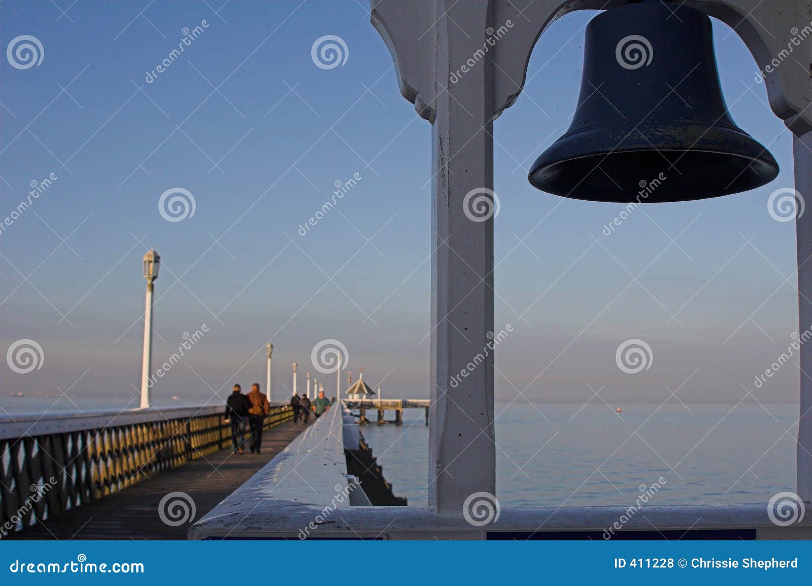 Seaside Pier, With Ships Bell Stock Photo Image of warning, trip 411228