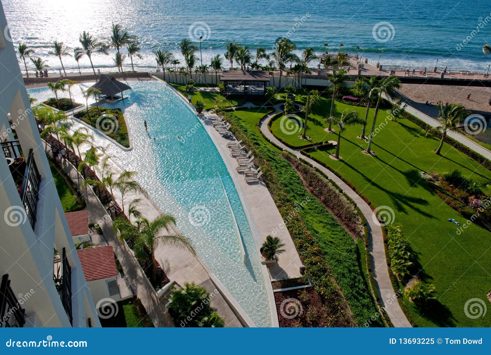 seaside pool and resort