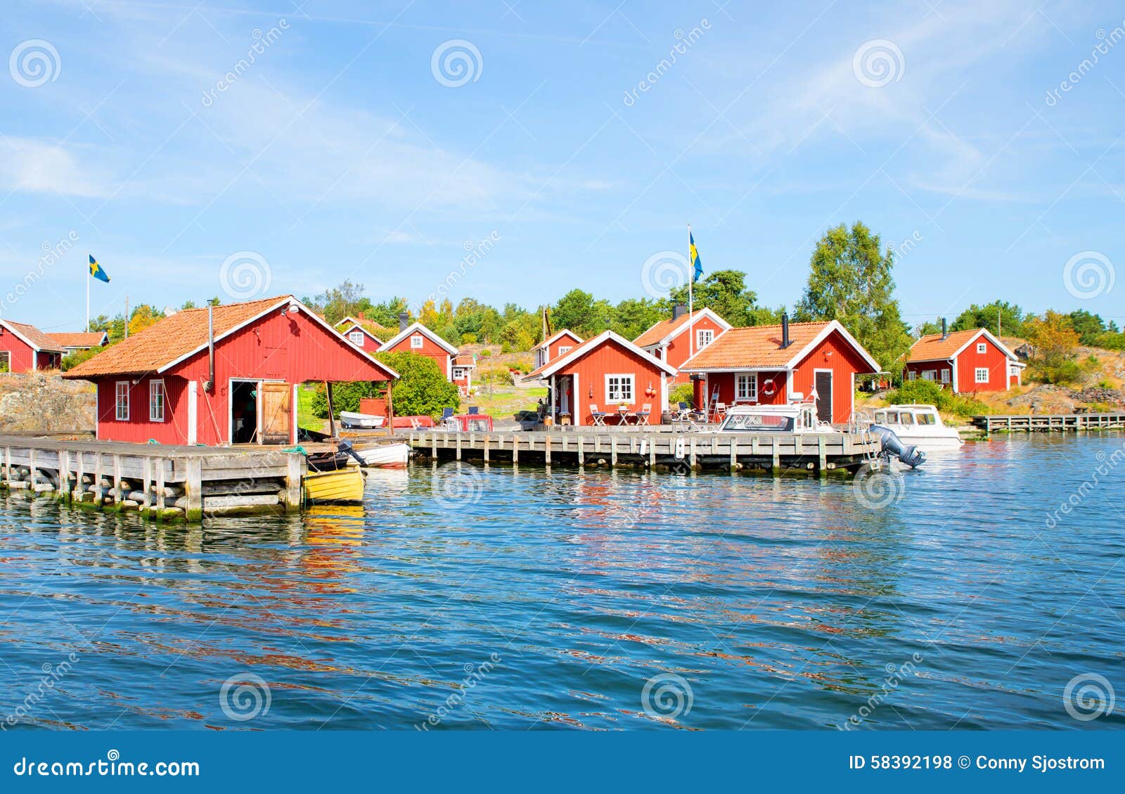 Seaside Red Cottages Stock Photo Image Of Houses East 58392198