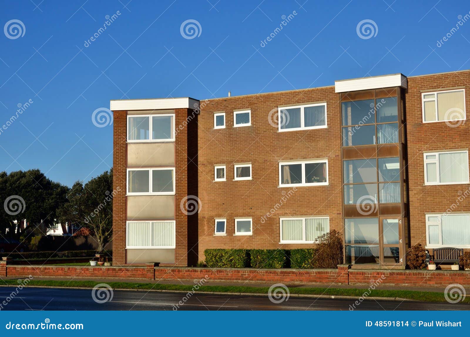 Seaside Retirement Flats Uk Stock Photo Image of town, property 48591814