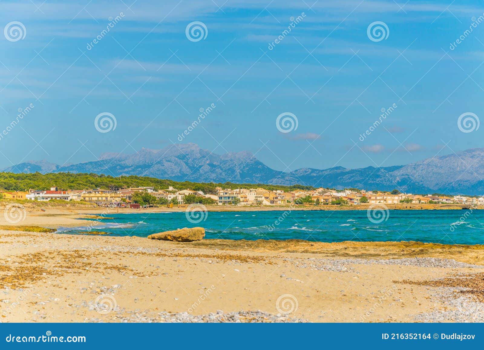 seaside of son serra de marina at mallorca, spain