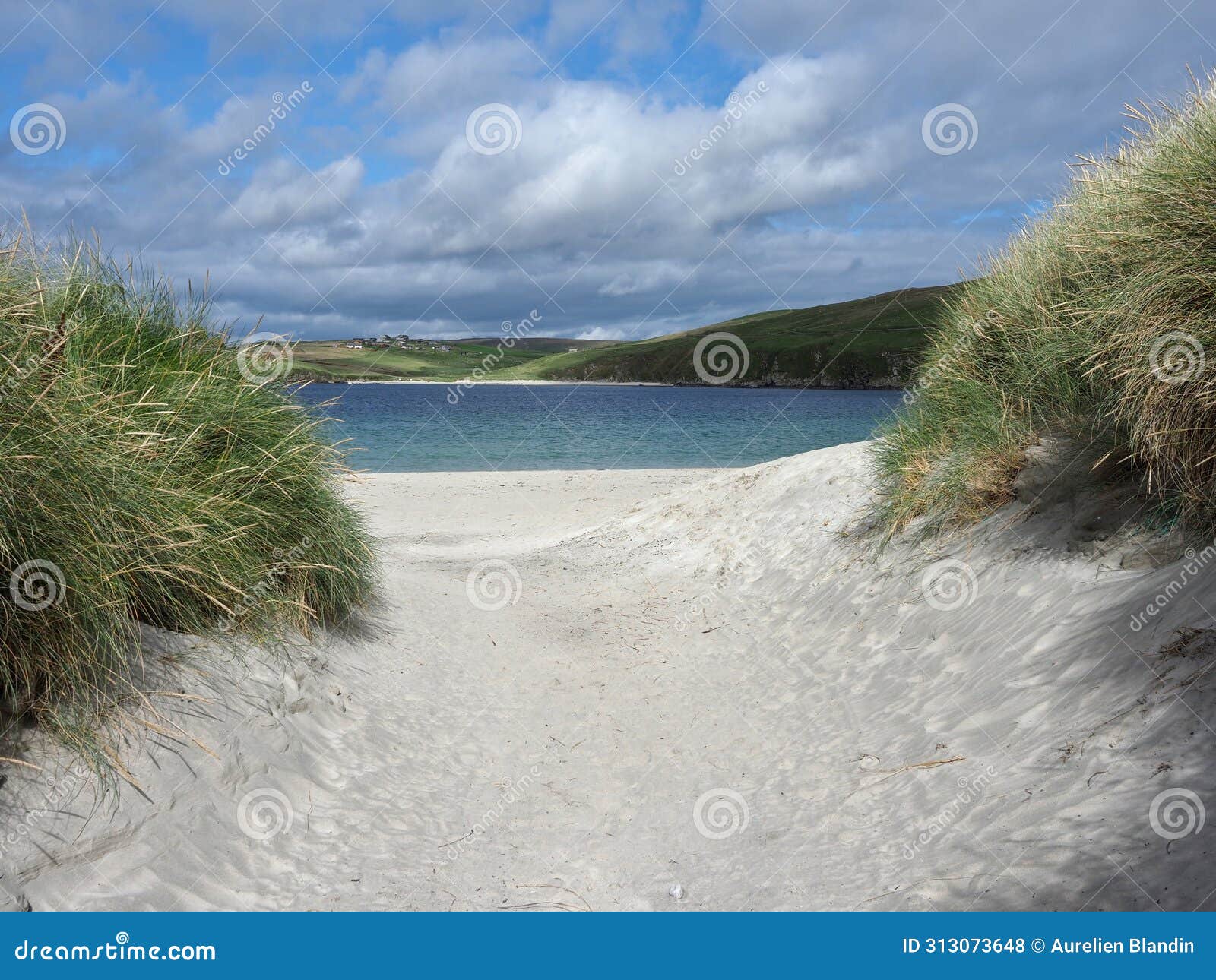 seaside view. sea landscape. shetland islands. scotland