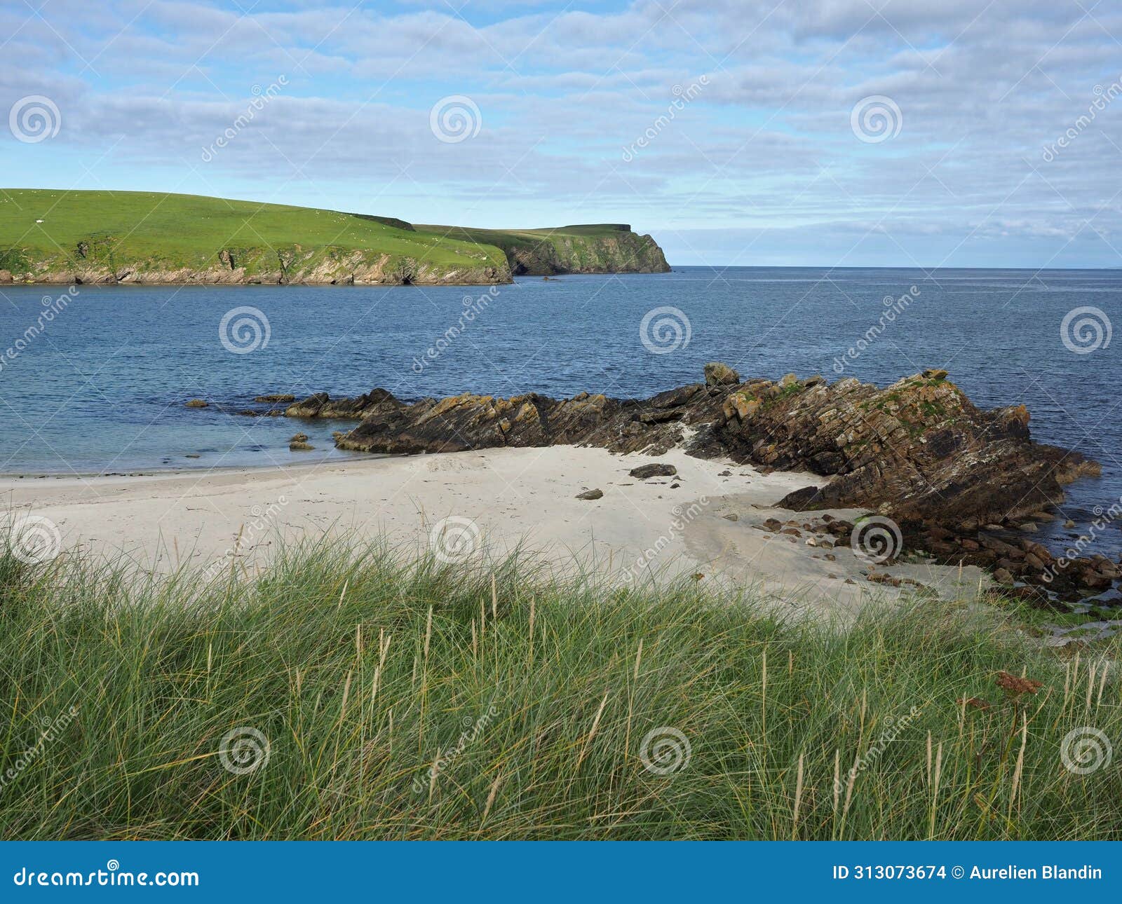 seaside view. sea landscape. shetland islands. scotland