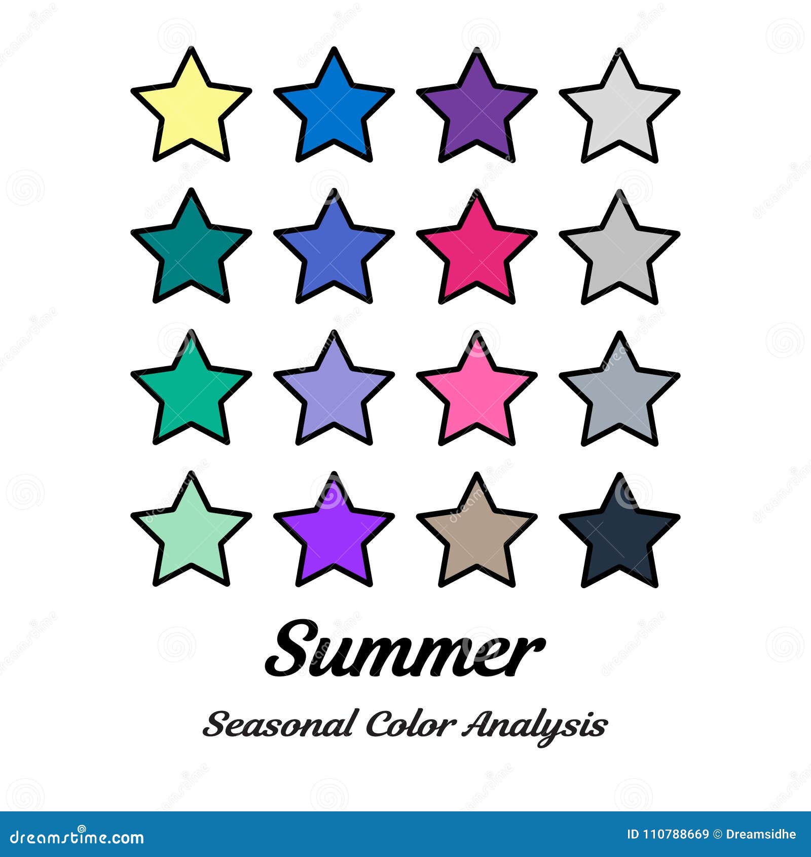 Summer Season Color Chart