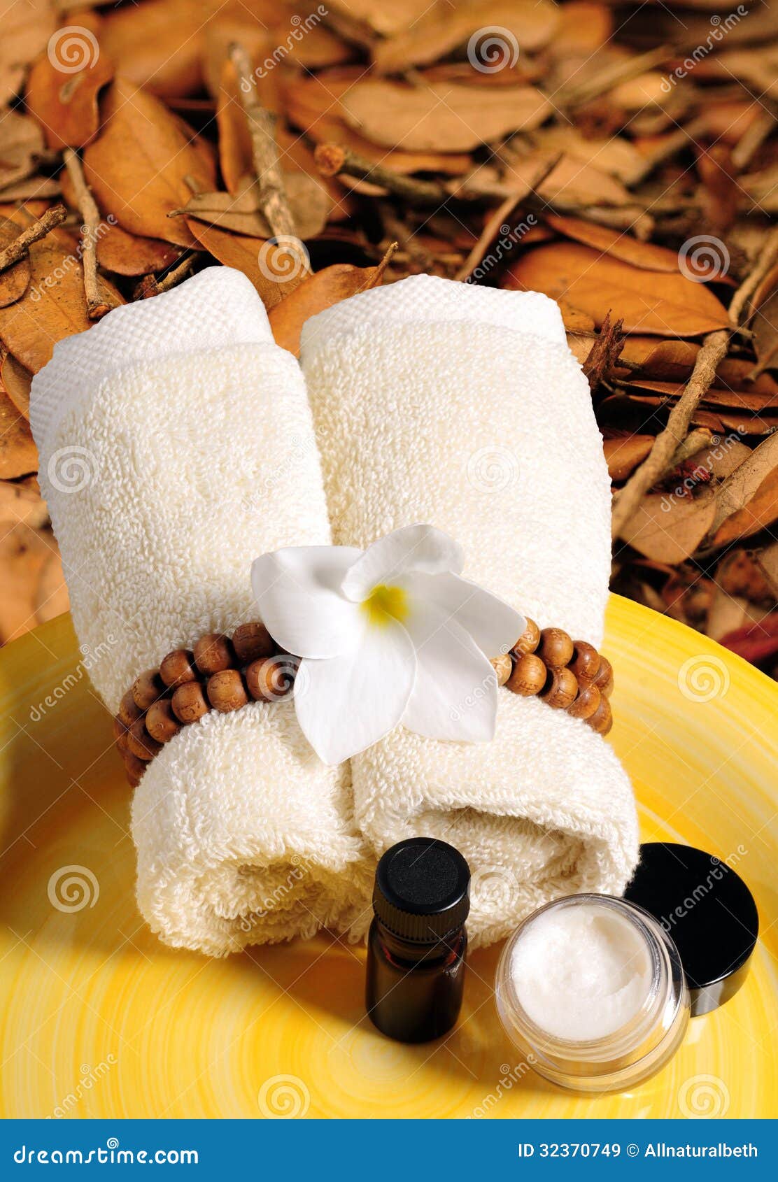 Seasonal Spa Products in the Fall or Autumn Stock Image Image of leaves, beads 32370749