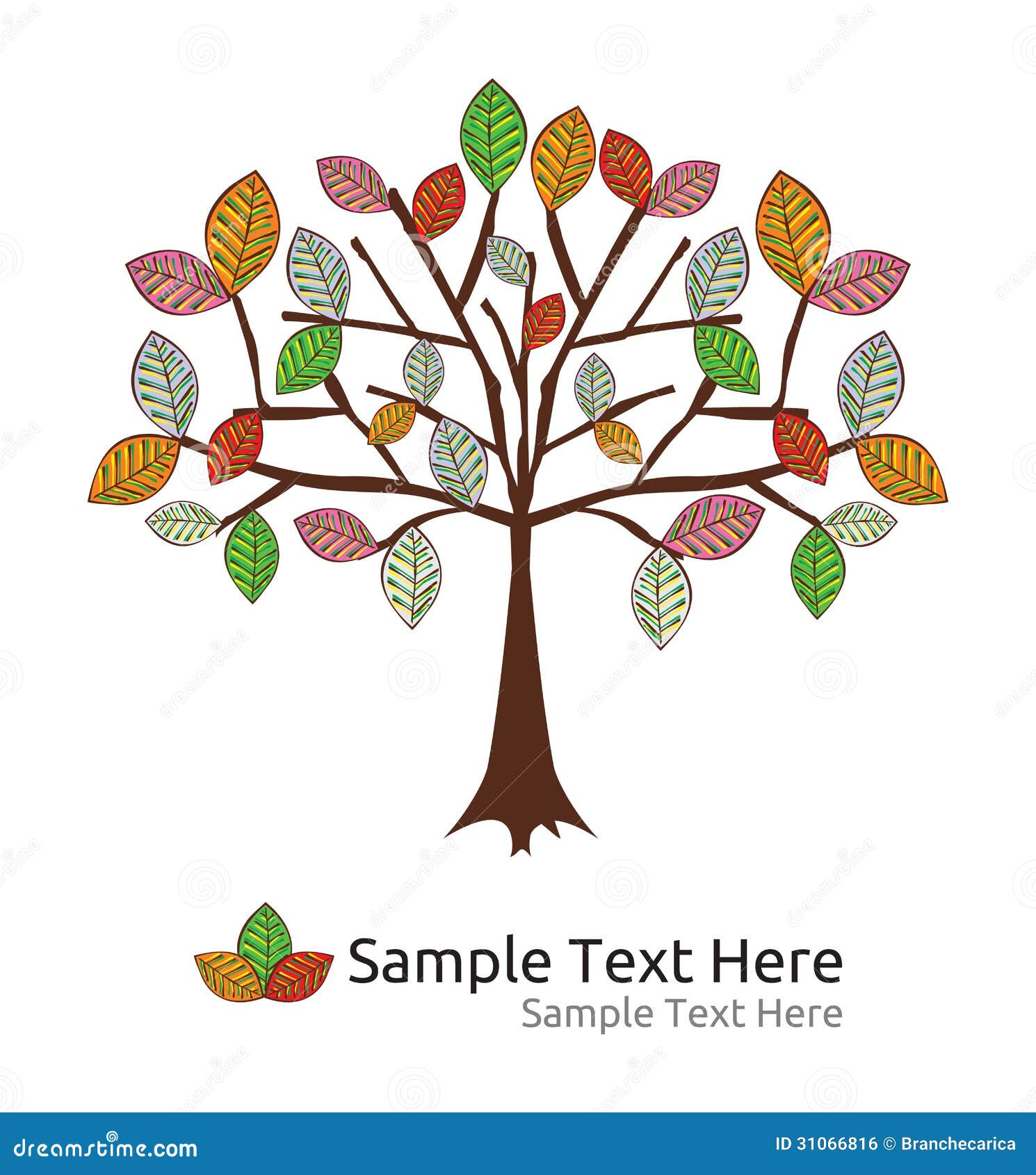 seasonal-tree-autumn-template-stock-vector-illustration-of-card