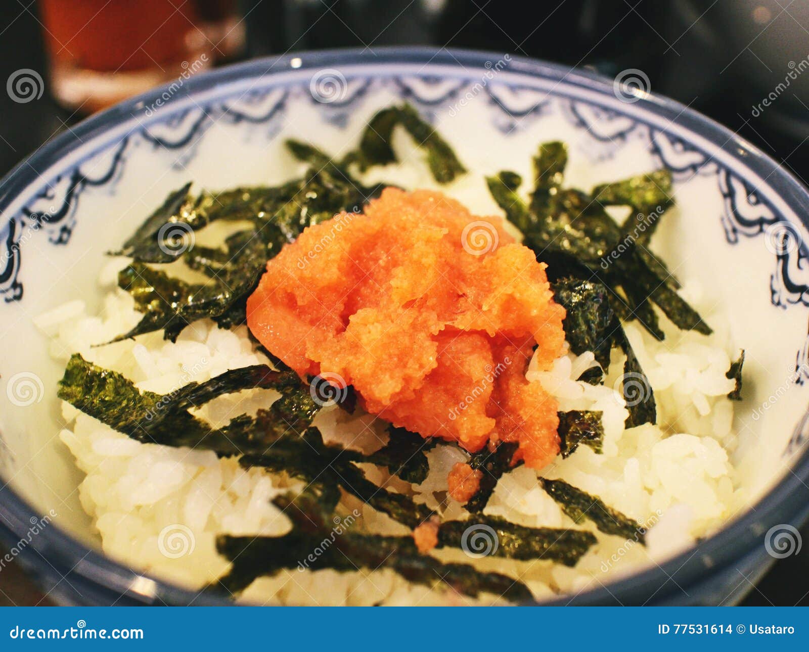 Seasoned Cod Roe Donburi Stock Photo Image Of Spicy