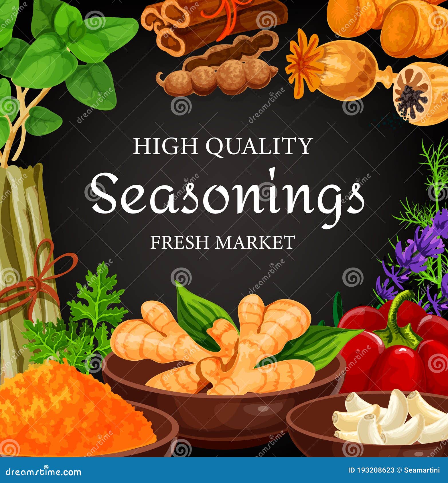 https://thumbs.dreamstime.com/z/seasonings-herbs-cooking-spices-condiments-food-vector-farm-vegetables-garlic-rosemary-culinary-vanilla-cinnamon-anise-celery-193208623.jpg