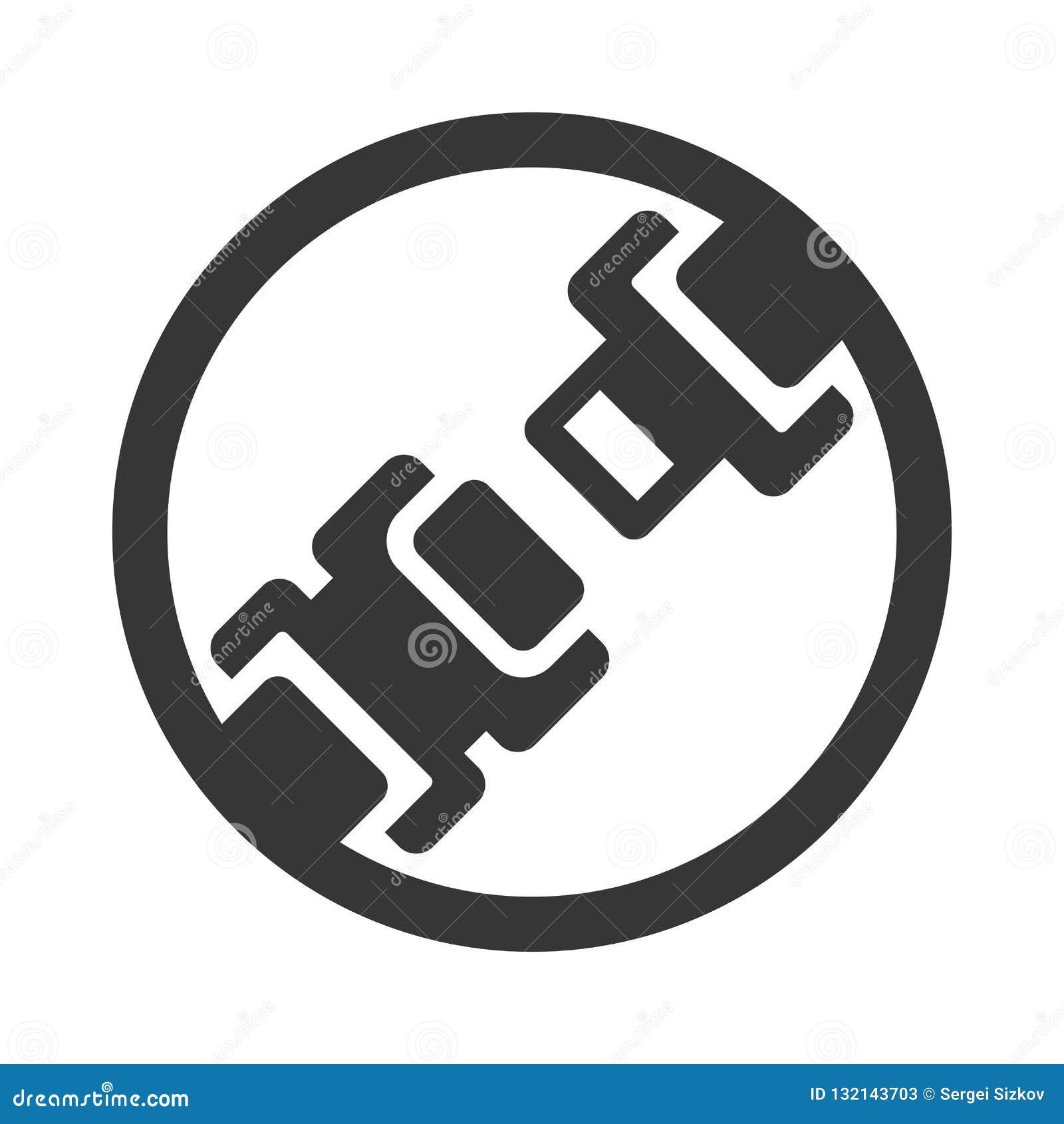 Seat Belt Icon on White Background. Vector Stock Vector Illustration