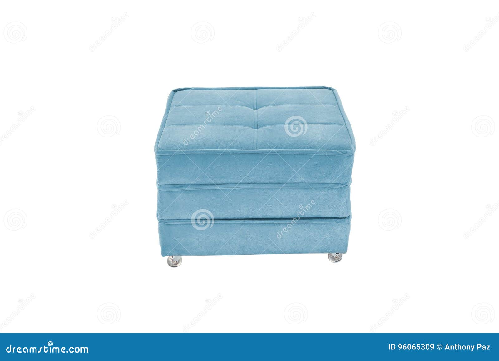 Seat Cozy Blue Bed Sofa Pouf Bed Stock Image Image of living, indoors 96065309