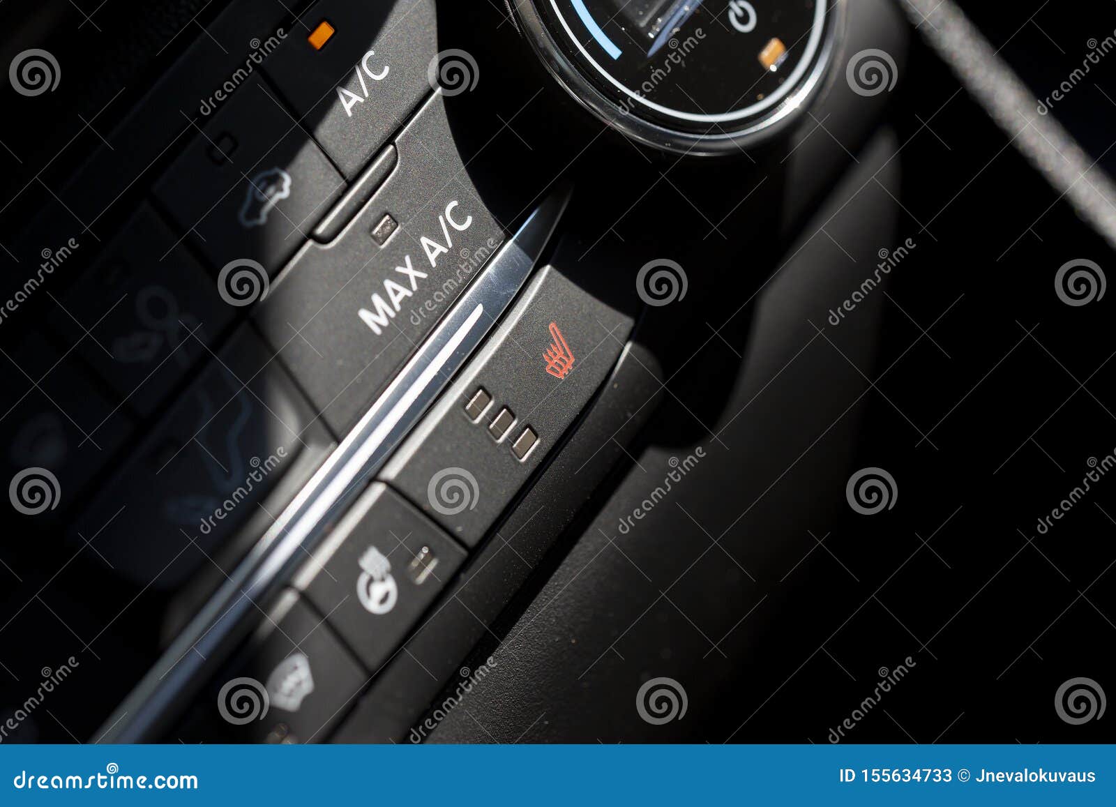 Seat Heater Button On A Modern Car Stock Image Image Of